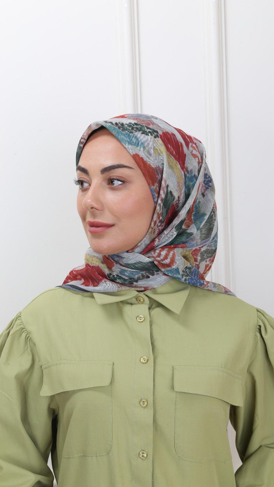 Locella Soft Pamuk Eşarp Gri-6