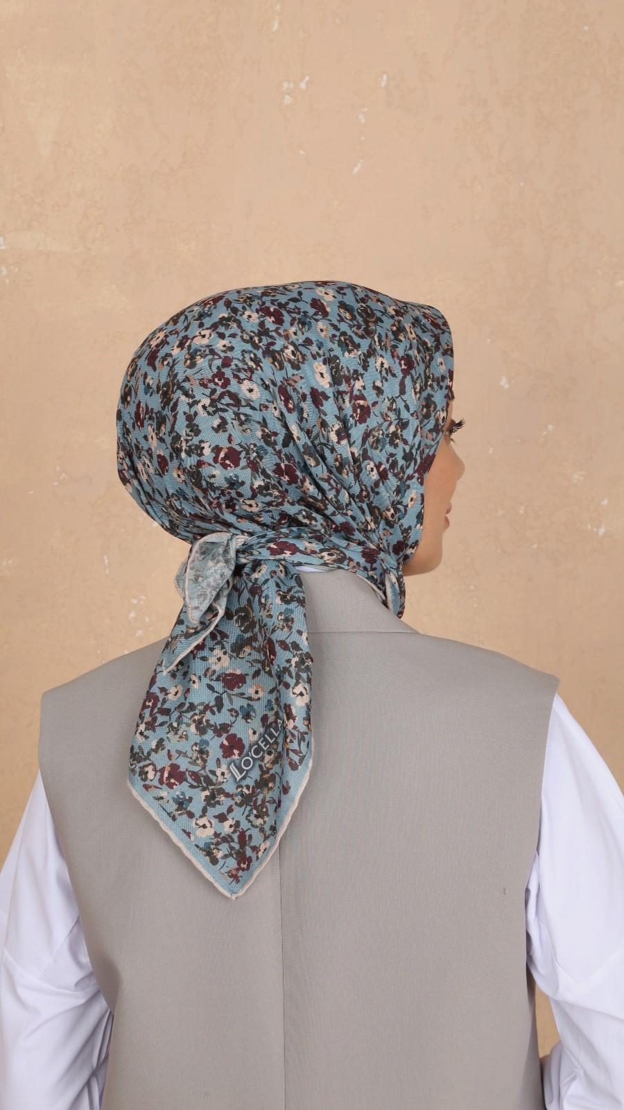 Locella Soft Pamuk Eşarp Açık Mavi-31