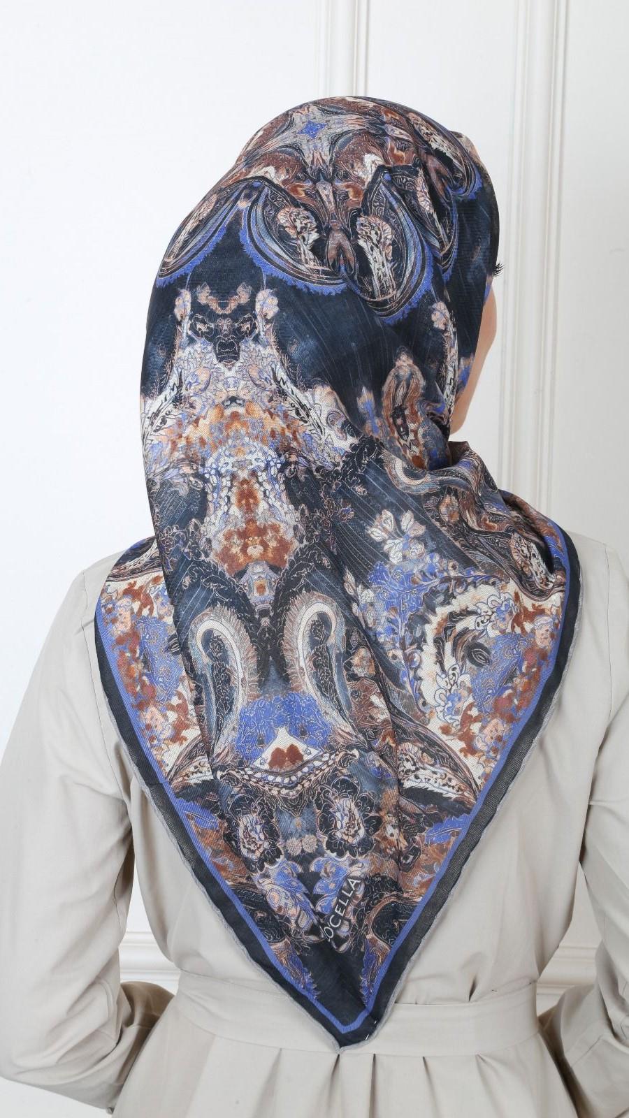 Locella Soft Pamuk Eşarp Lacivert-5