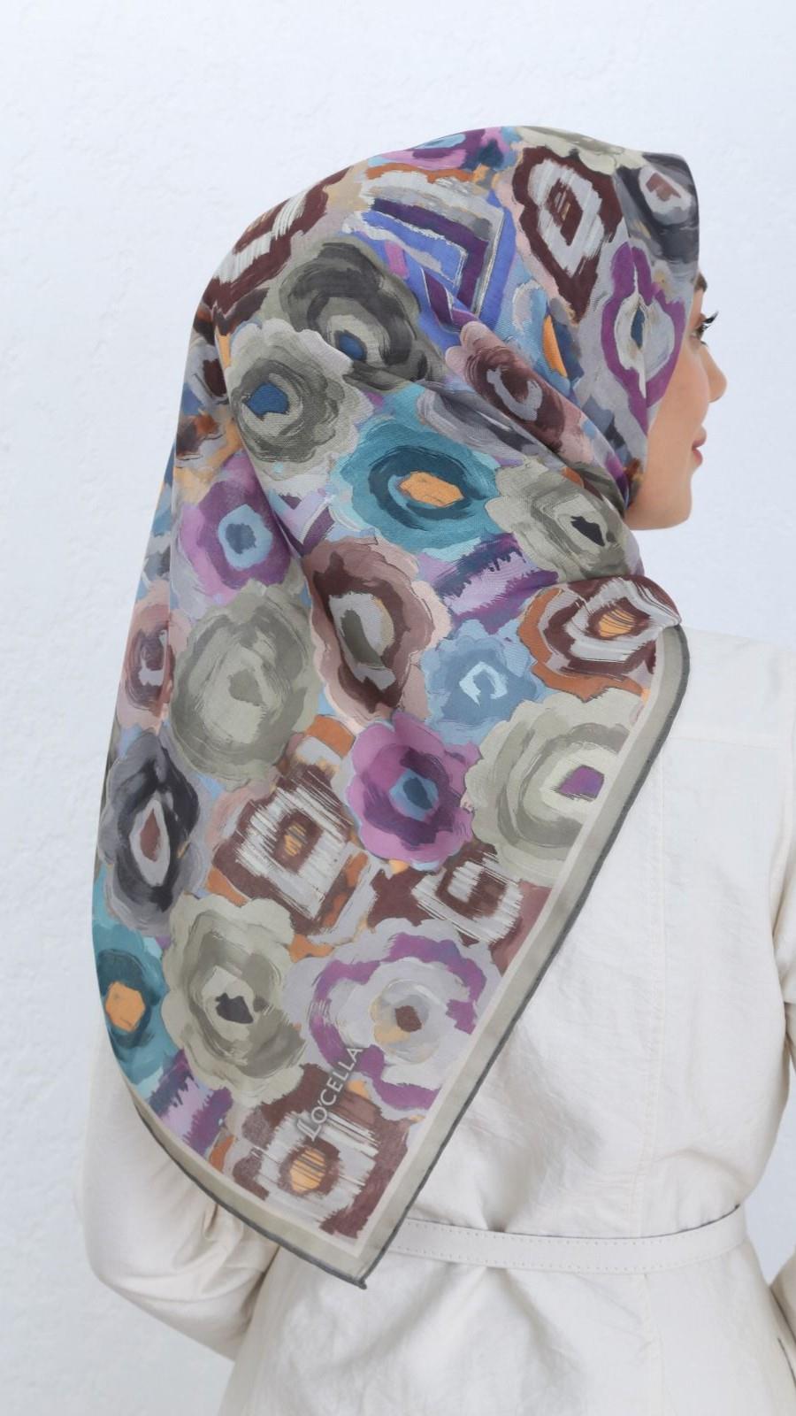 Locella Soft Pamuk Eşarp Yeşil-11