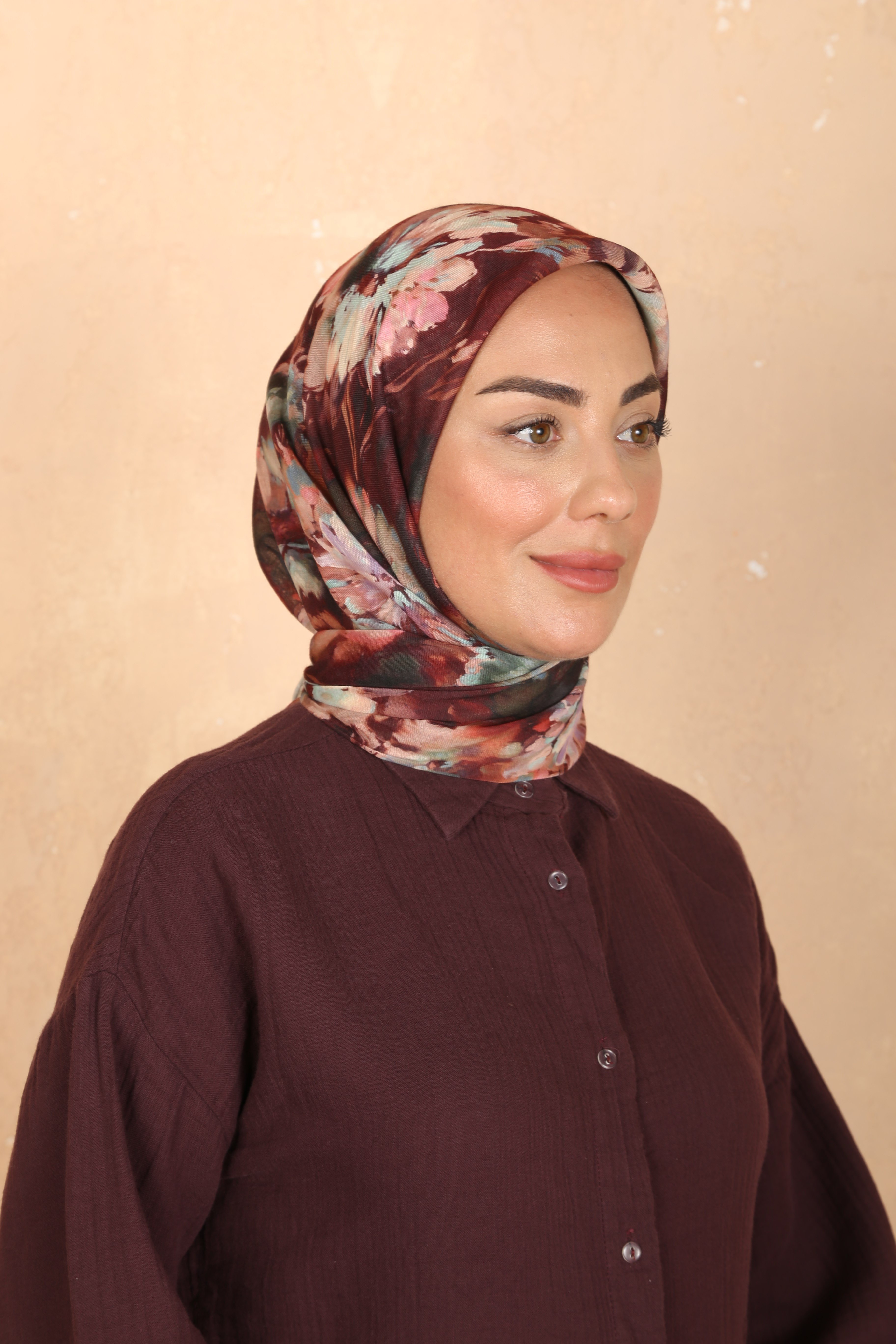 Locella Soft Pamuk Eşarp-Bordo