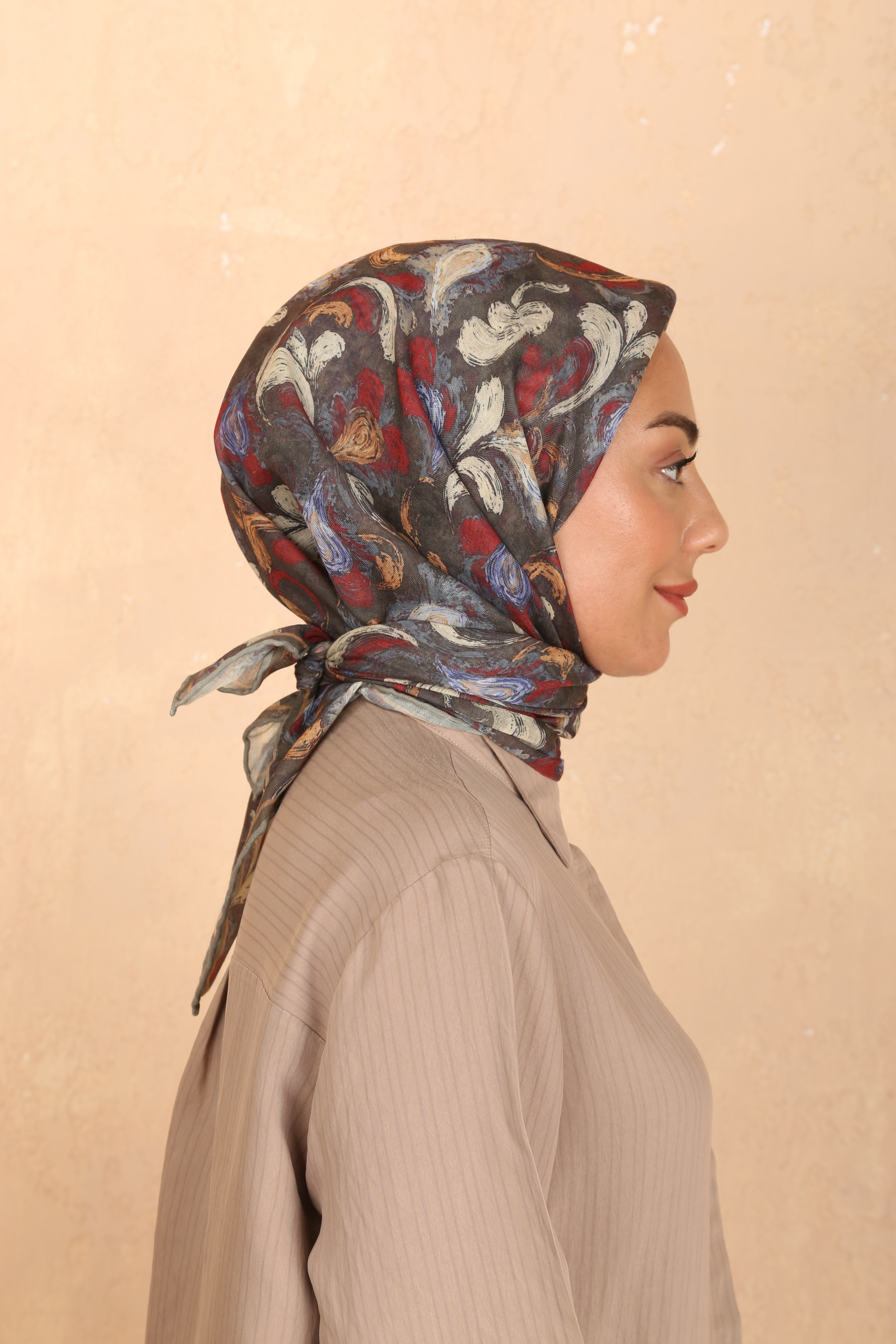 Locella Soft Pamuk Eşarp Haki