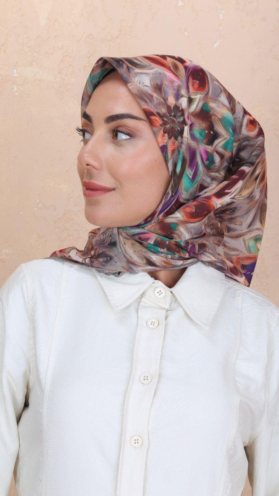 Locella Soft Pamuk Eşarp Çok Renkli-2