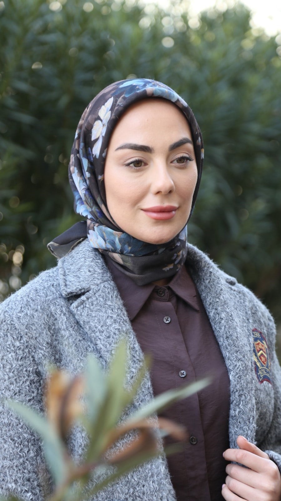 Locella Soft Pamuk Eşarp Kahve
