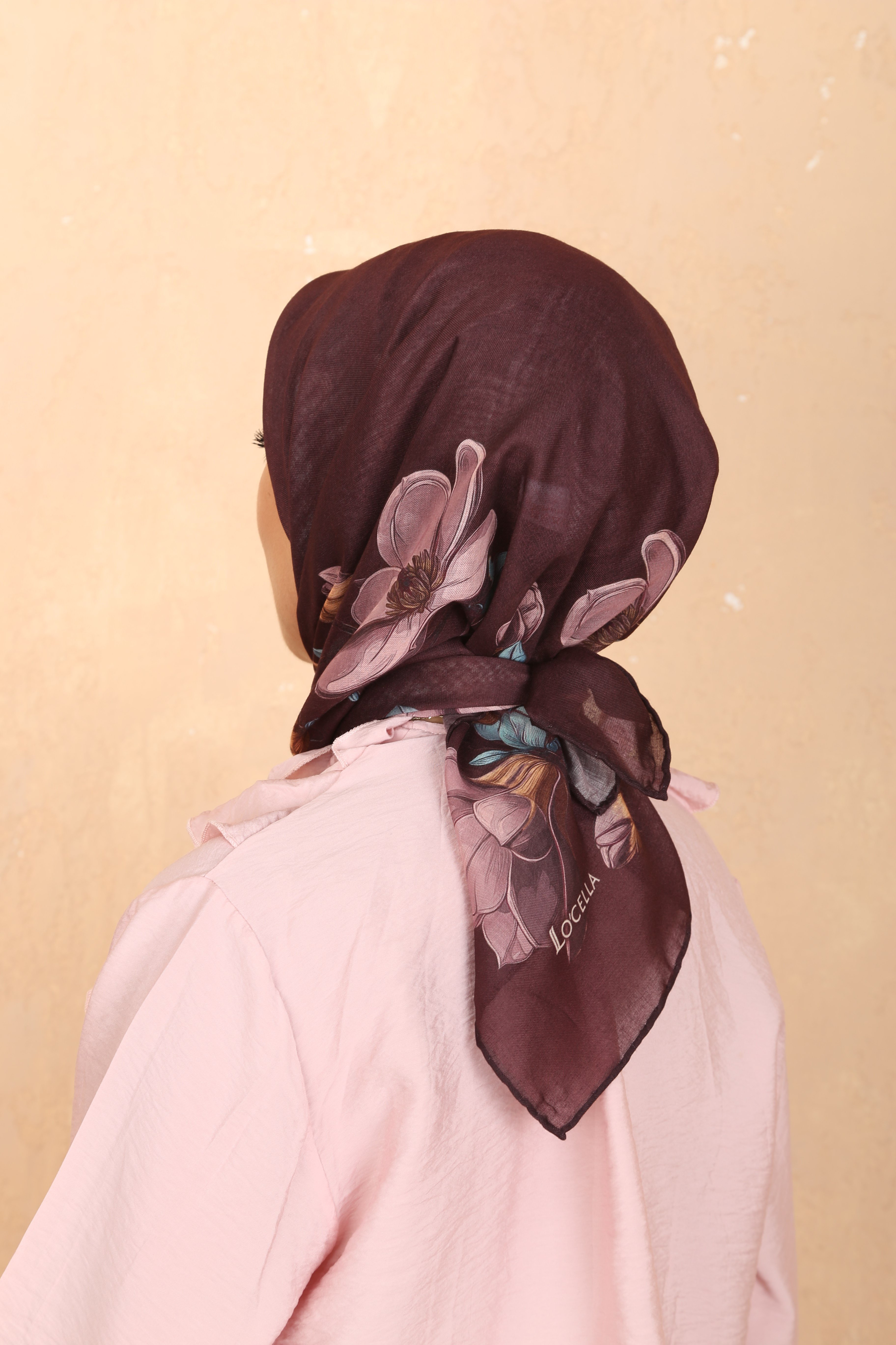 Locella Soft Pamuk Eşarp-Mürdüm