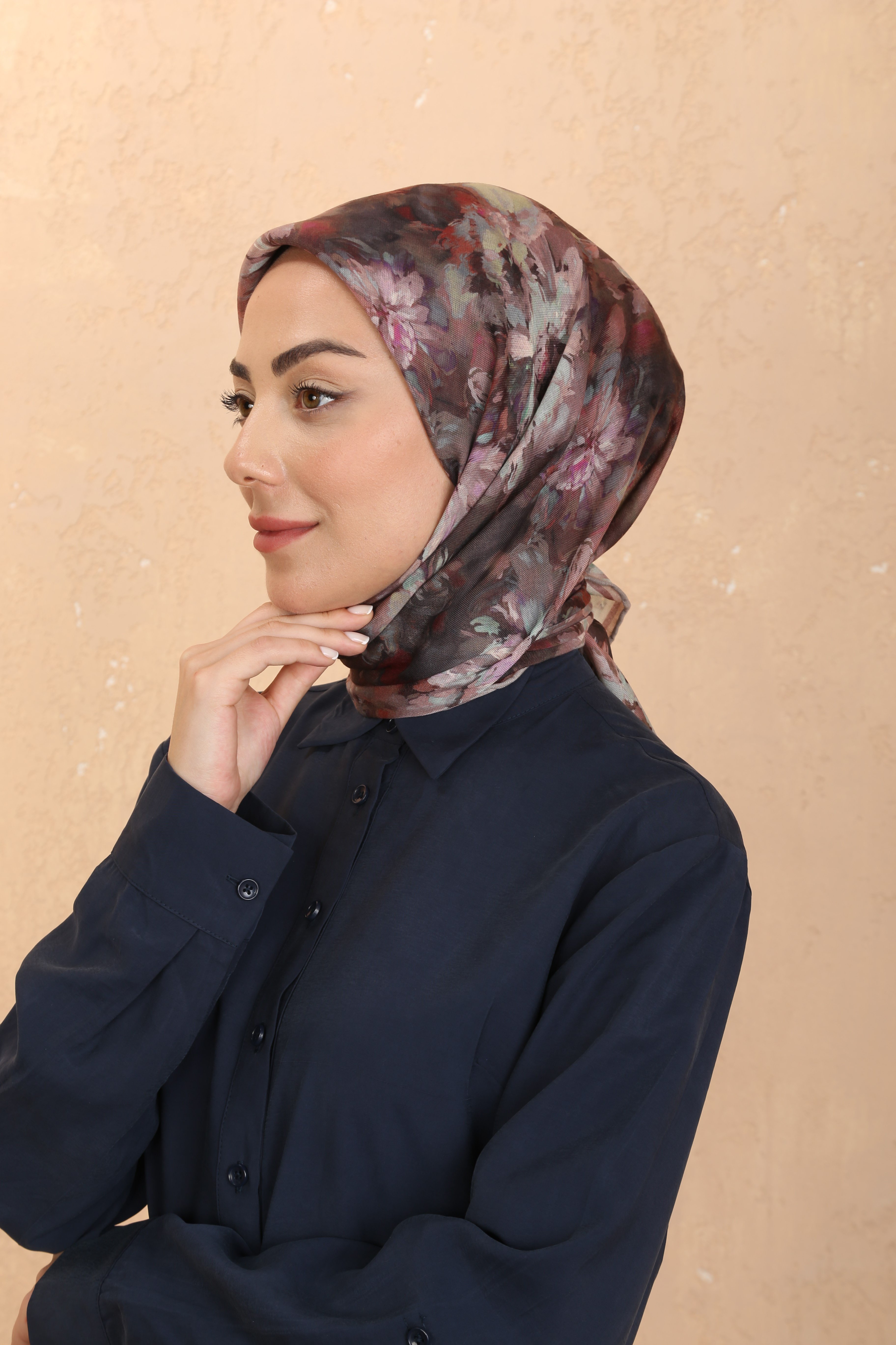 Locella Soft Pamuk Eşarp-Gül Kurusu