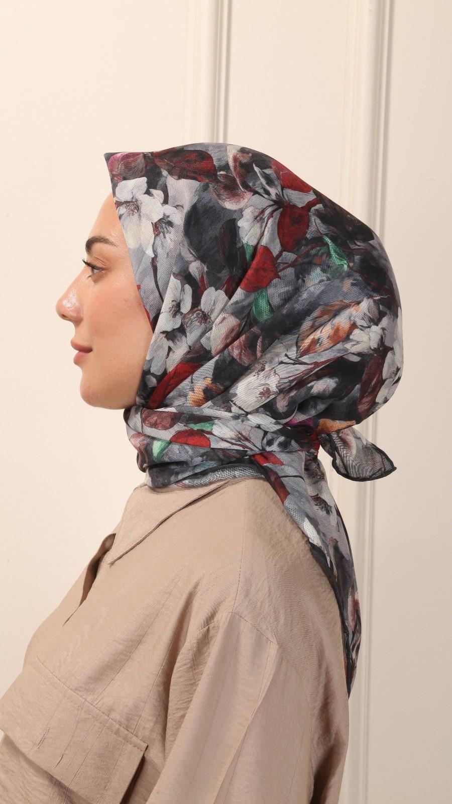 Locella Soft Pamuk Eşarp Antrasit-10