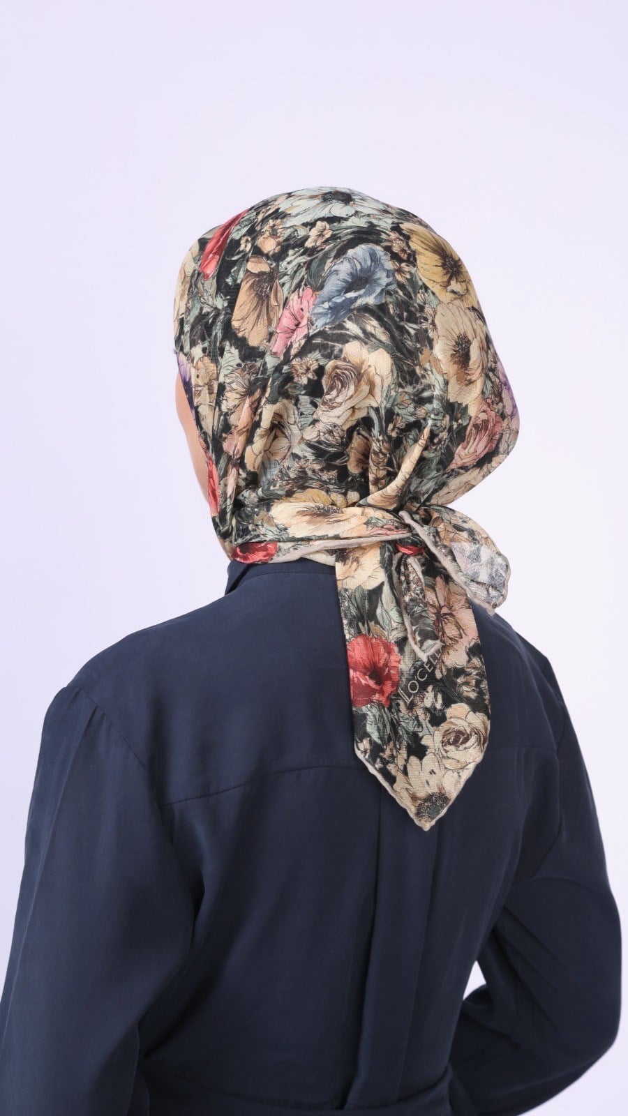 Locella Soft Pamuk Eşarp Siyah