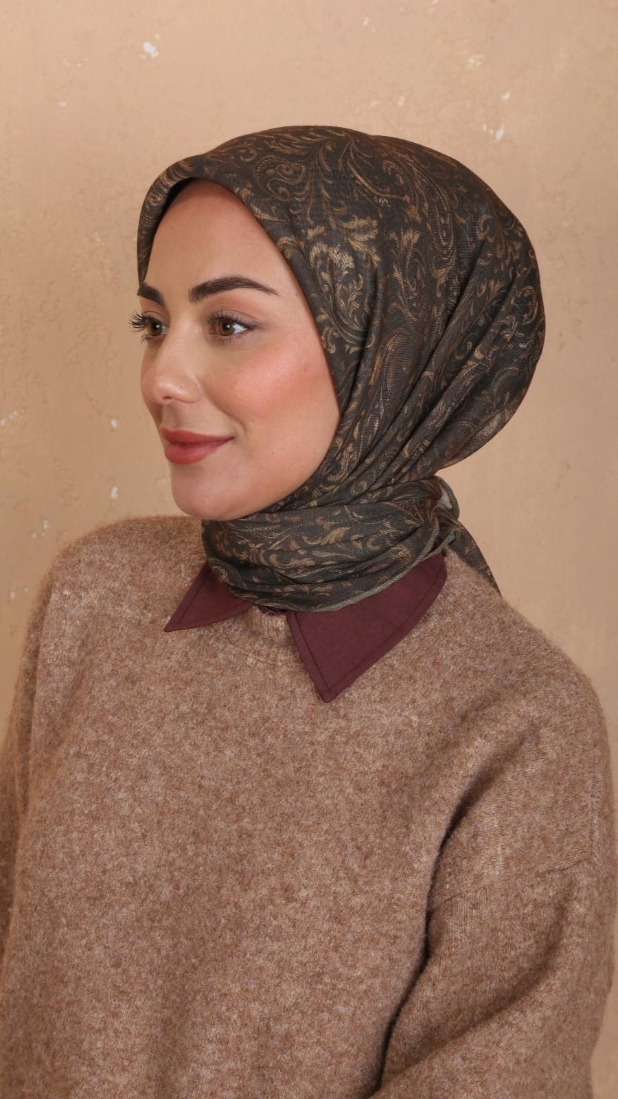 Locella Soft Pamuk Eşarp Kahve