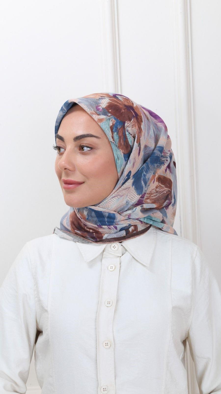 Locella Soft Pamuk Eşarp Kahve-4