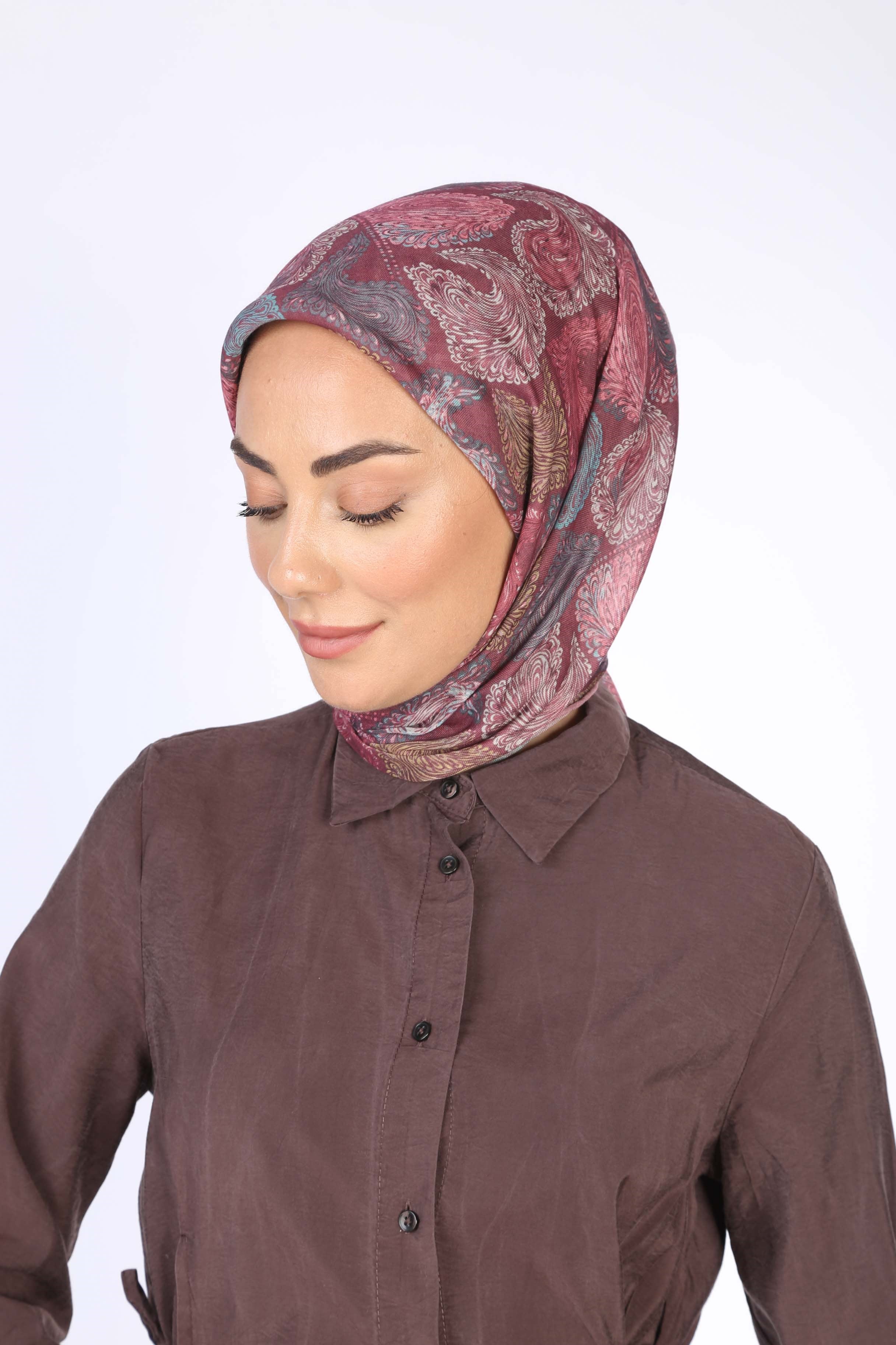 Locella Soft Pamuk Eşarp-Bordo