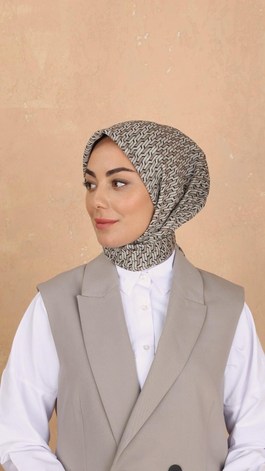 Locella Soft Pamuk Eşarp Bej-5