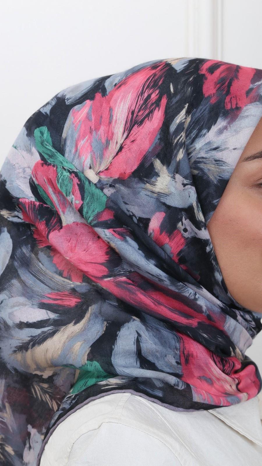 Locella Soft Pamuk Eşarp Siyah-10