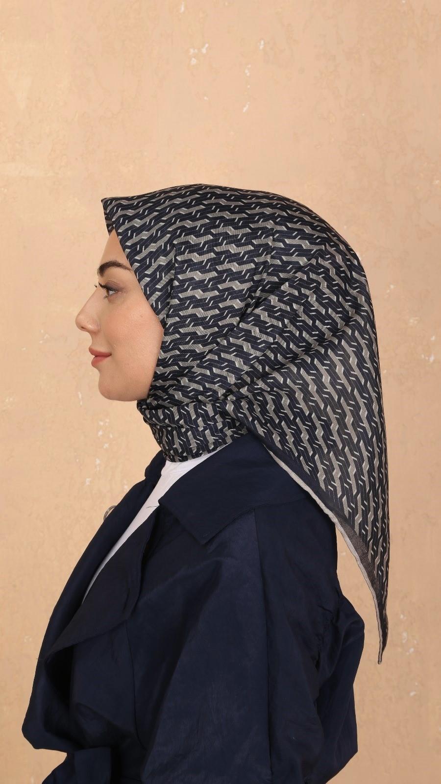 Locella Soft Pamuk Eşarp Lacivert-7