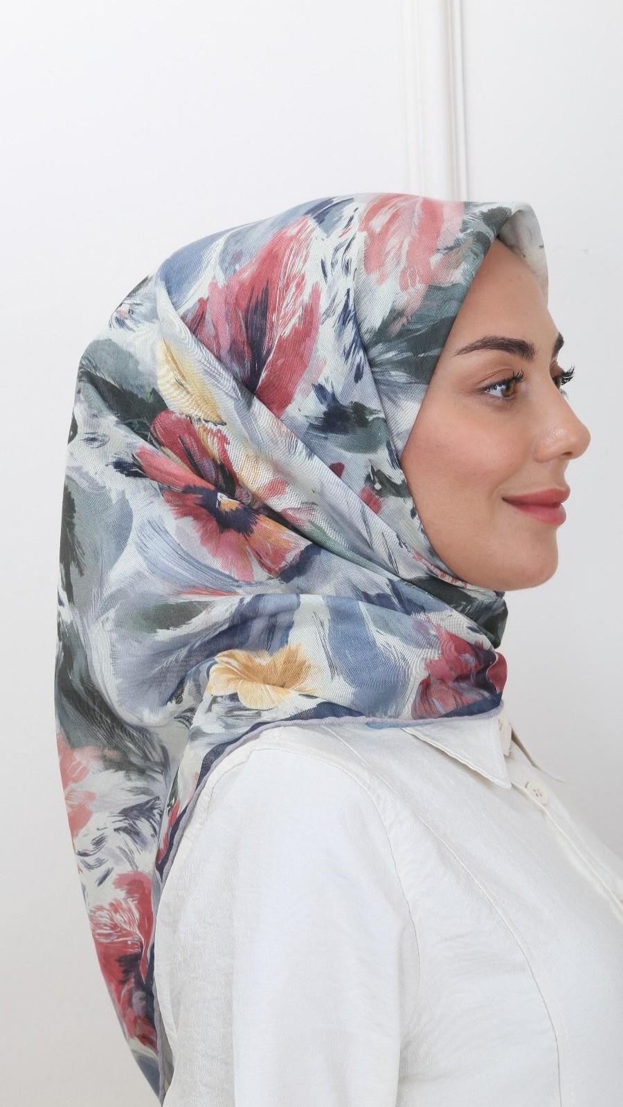 Locella Soft Pamuk Eşarp Antrasit-11