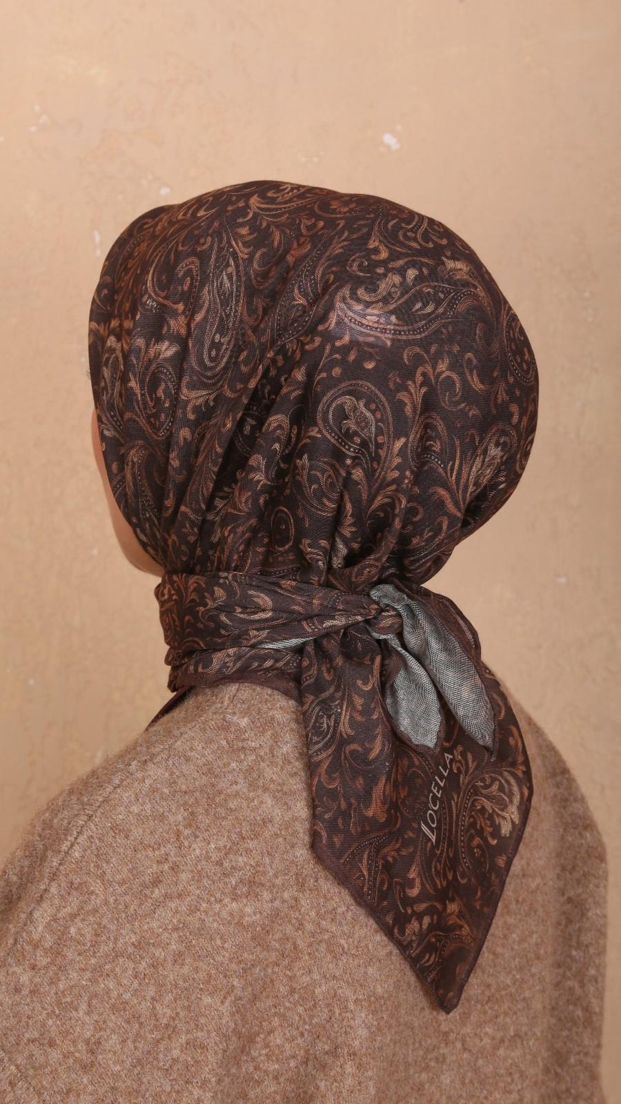 Locella Soft Pamuk Eşarp Kahve