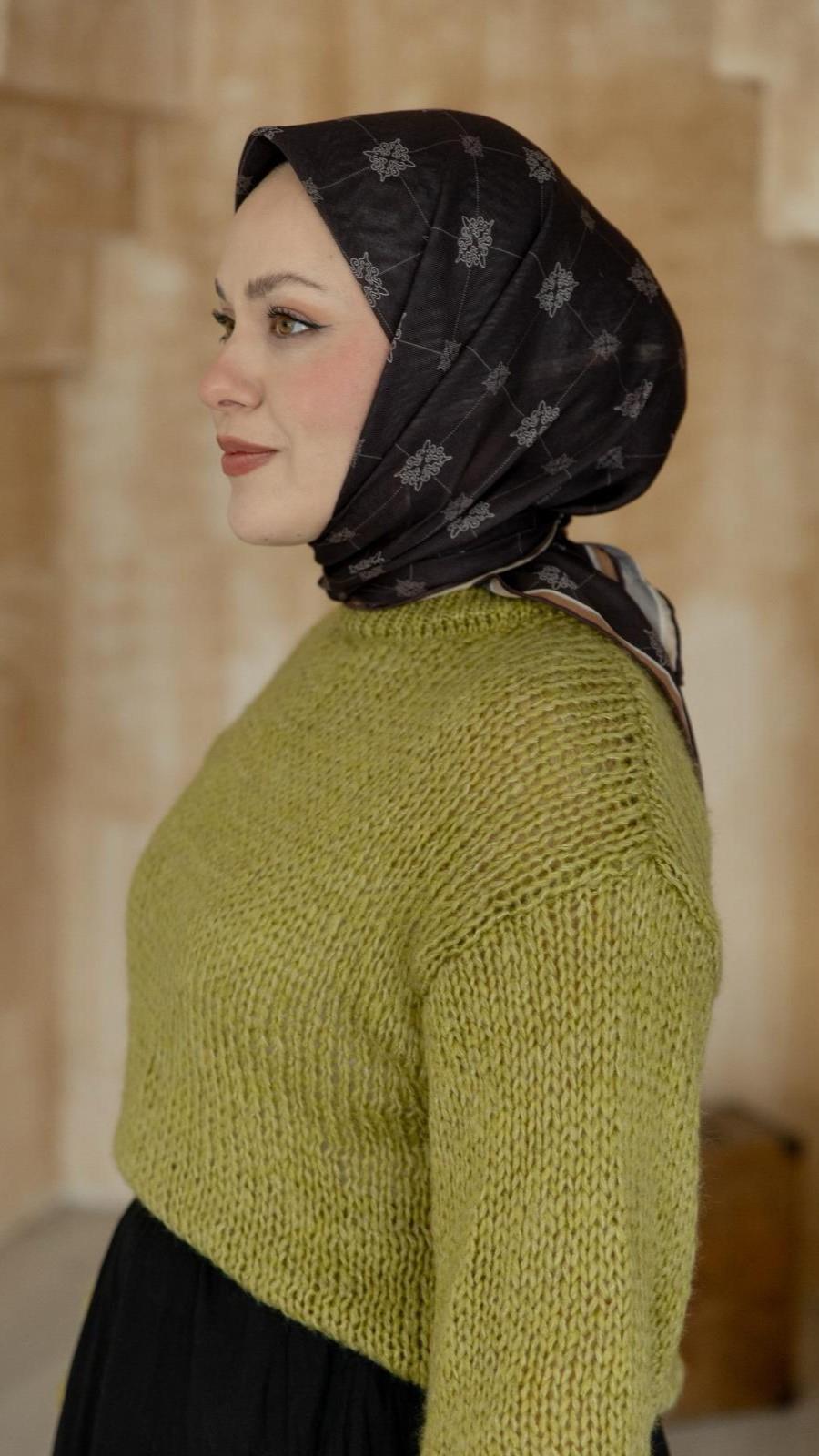 Locella Soft Pamuk Eşarp Acı Kahve-12