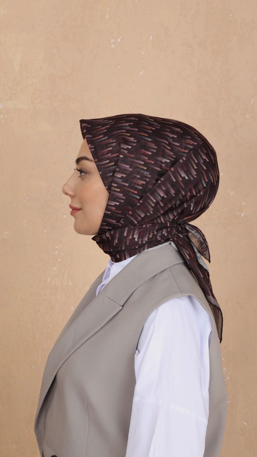 Locella Soft Pamuk Eşarp Mürdüm-5