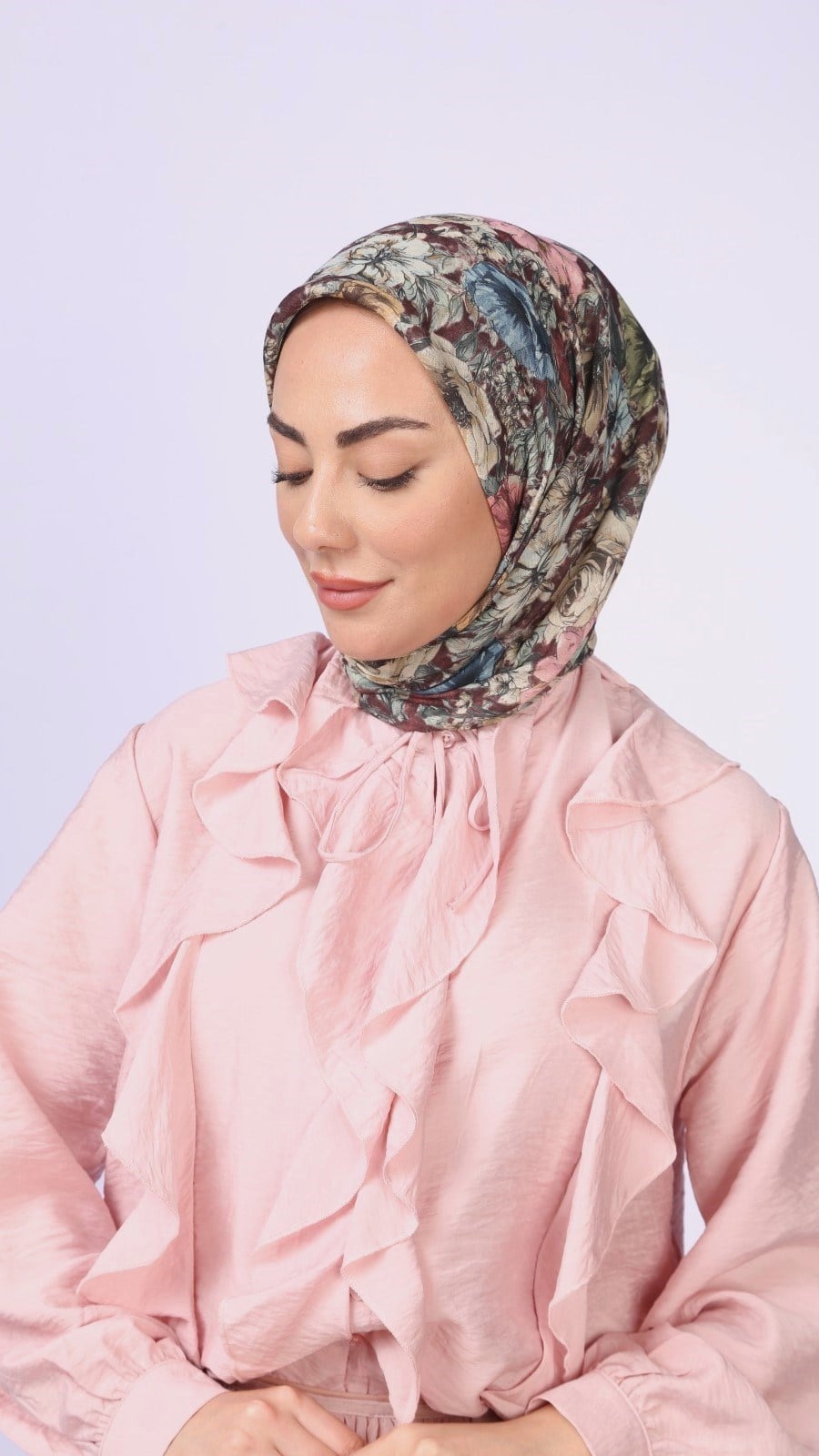 Locella Soft Pamuk Eşarp Bordo