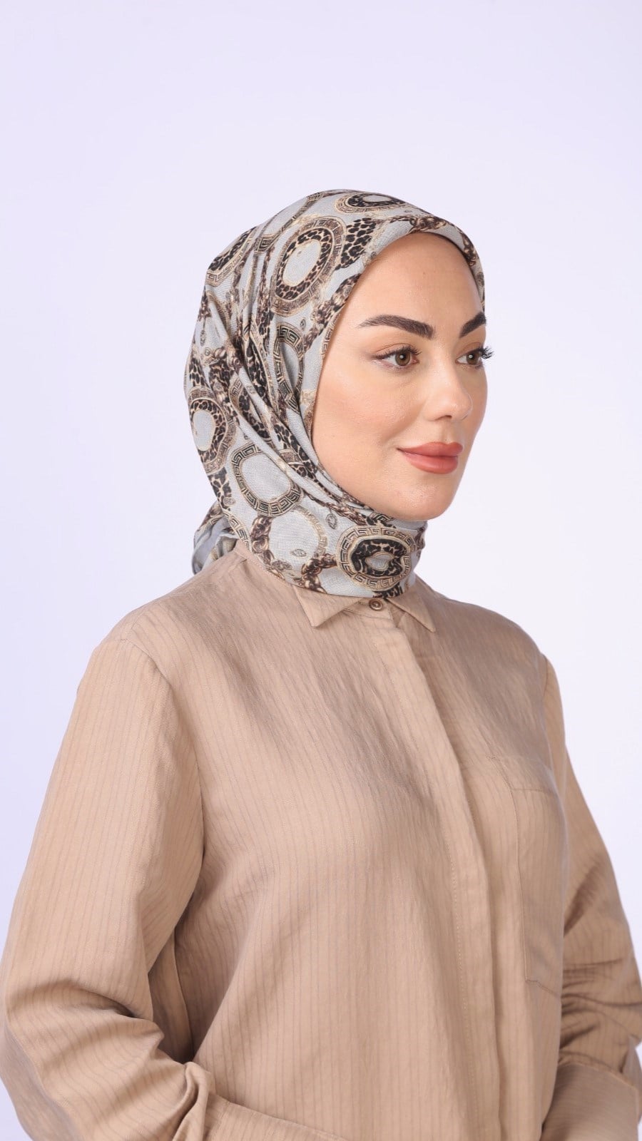Locella Soft Pamuk Eşarp Taş