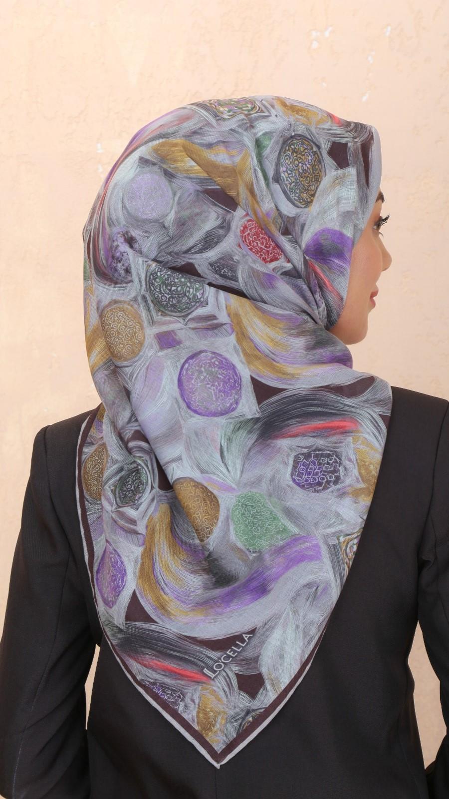 Locella Soft Pamuk Eşarp Kahve-2