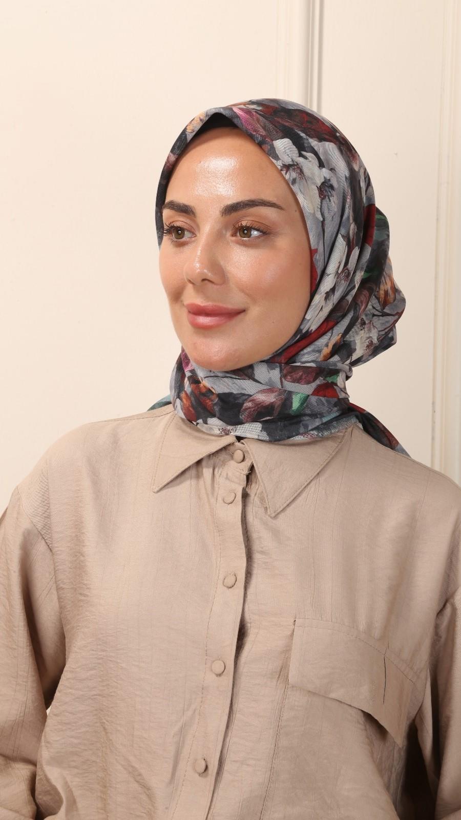 Locella Soft Pamuk Eşarp Antrasit-10