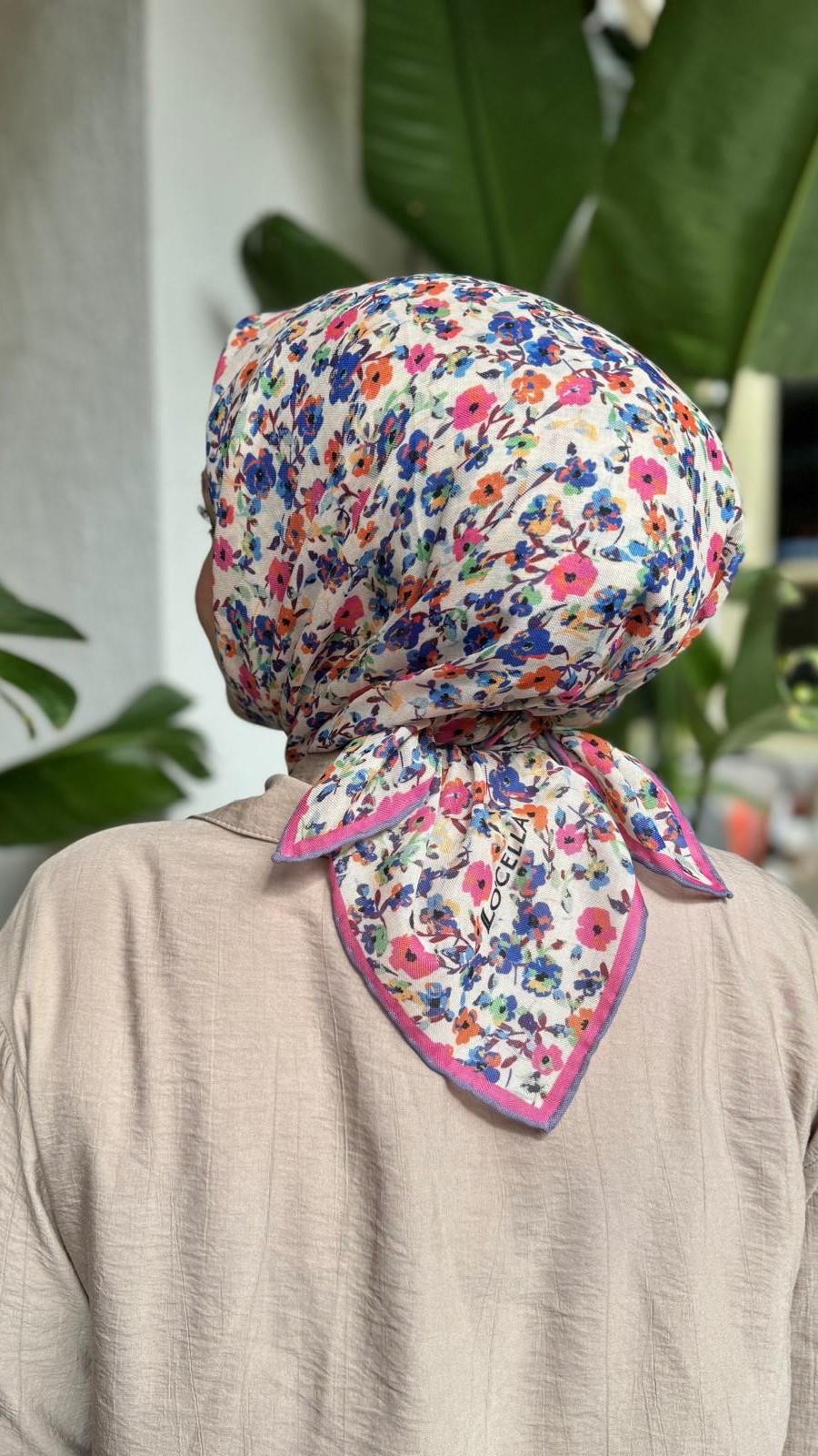 Locella Soft Pamuk Eşarp Fuşya-8