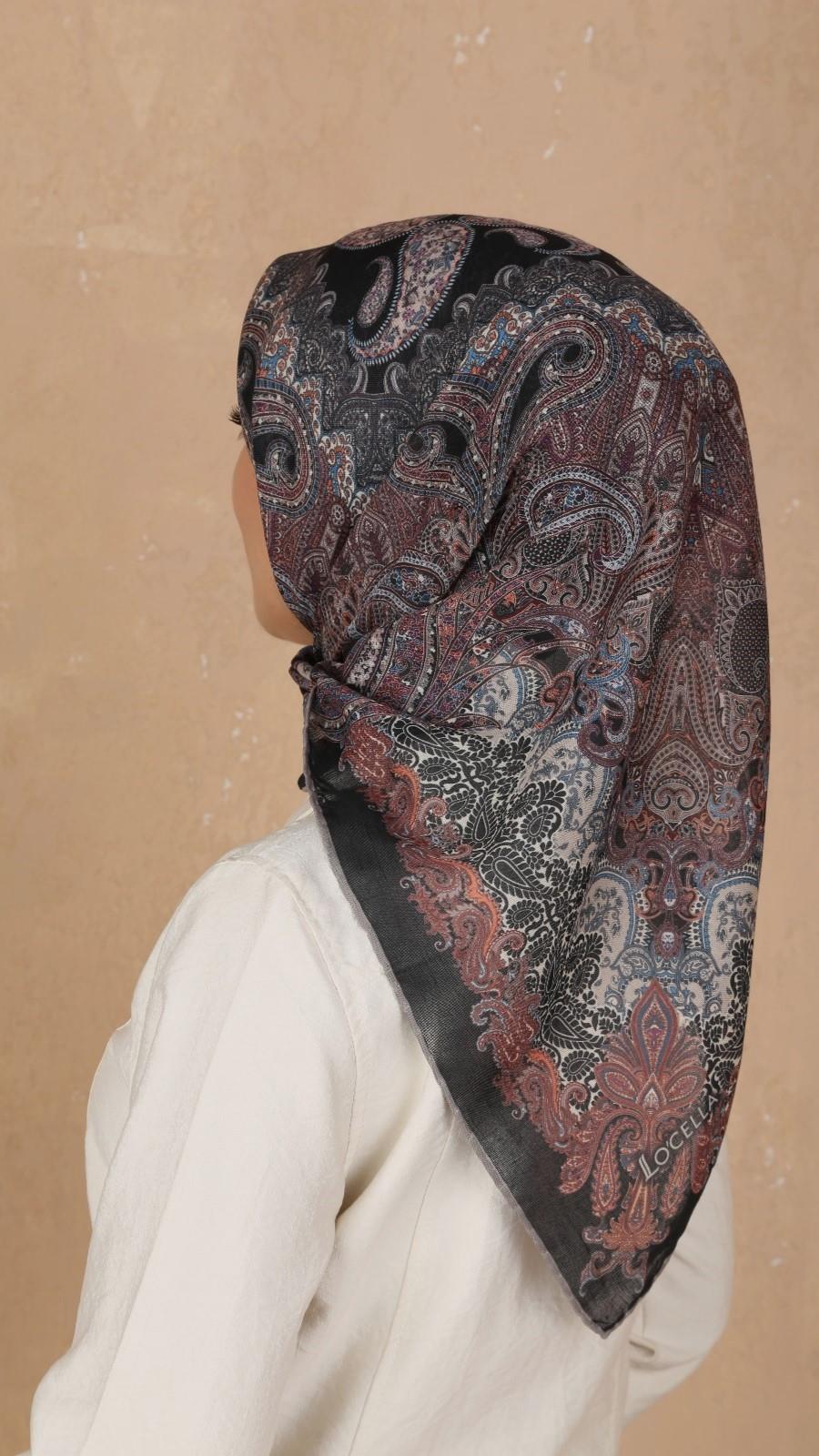 Locella Soft Pamuk Eşarp Siyah-9