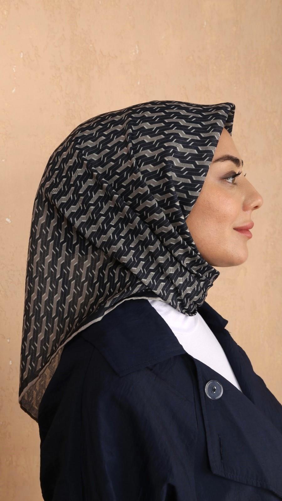 Locella Soft Pamuk Eşarp Lacivert-7