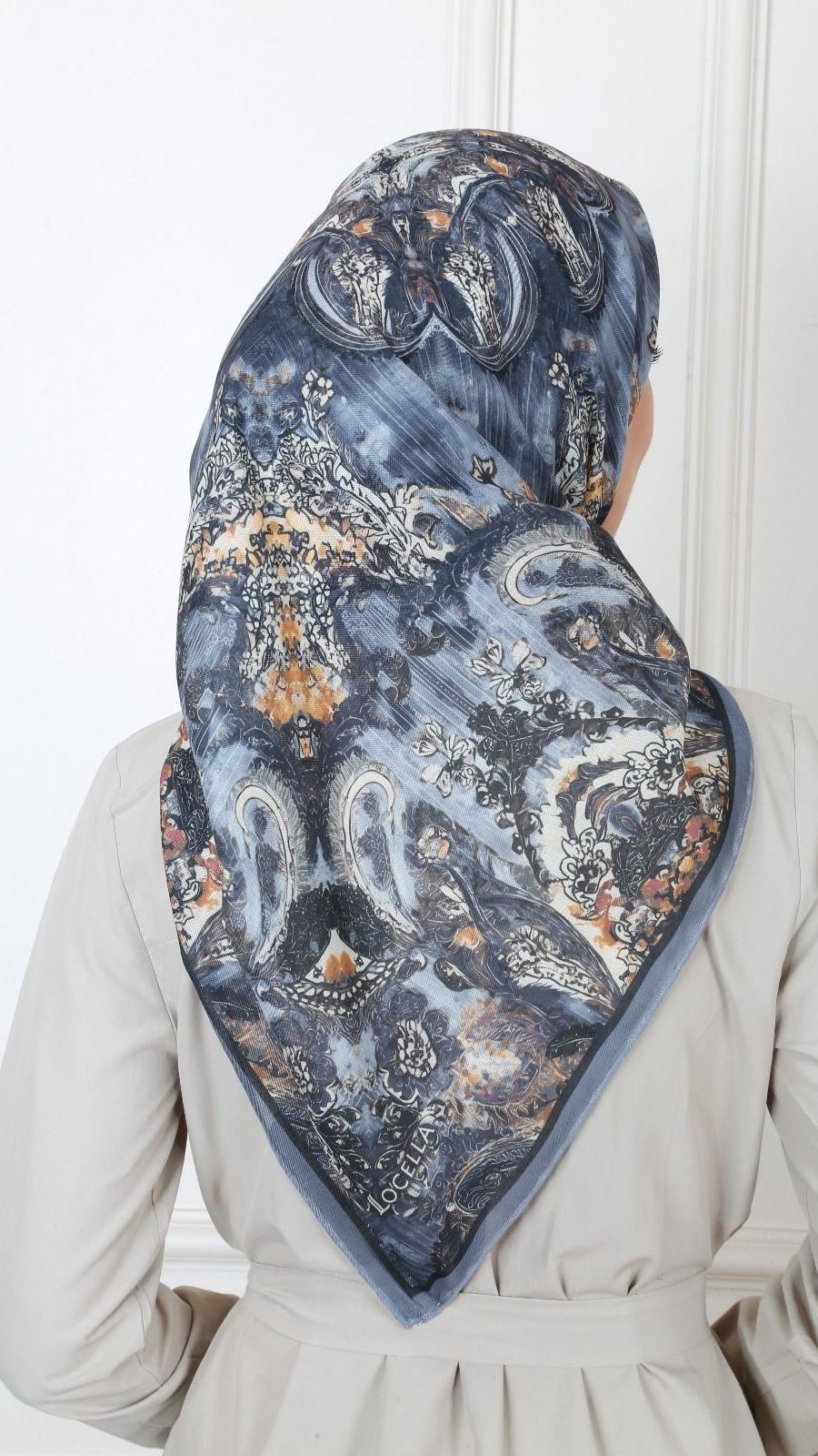 Locella Soft Pamuk Eşarp Gri-6