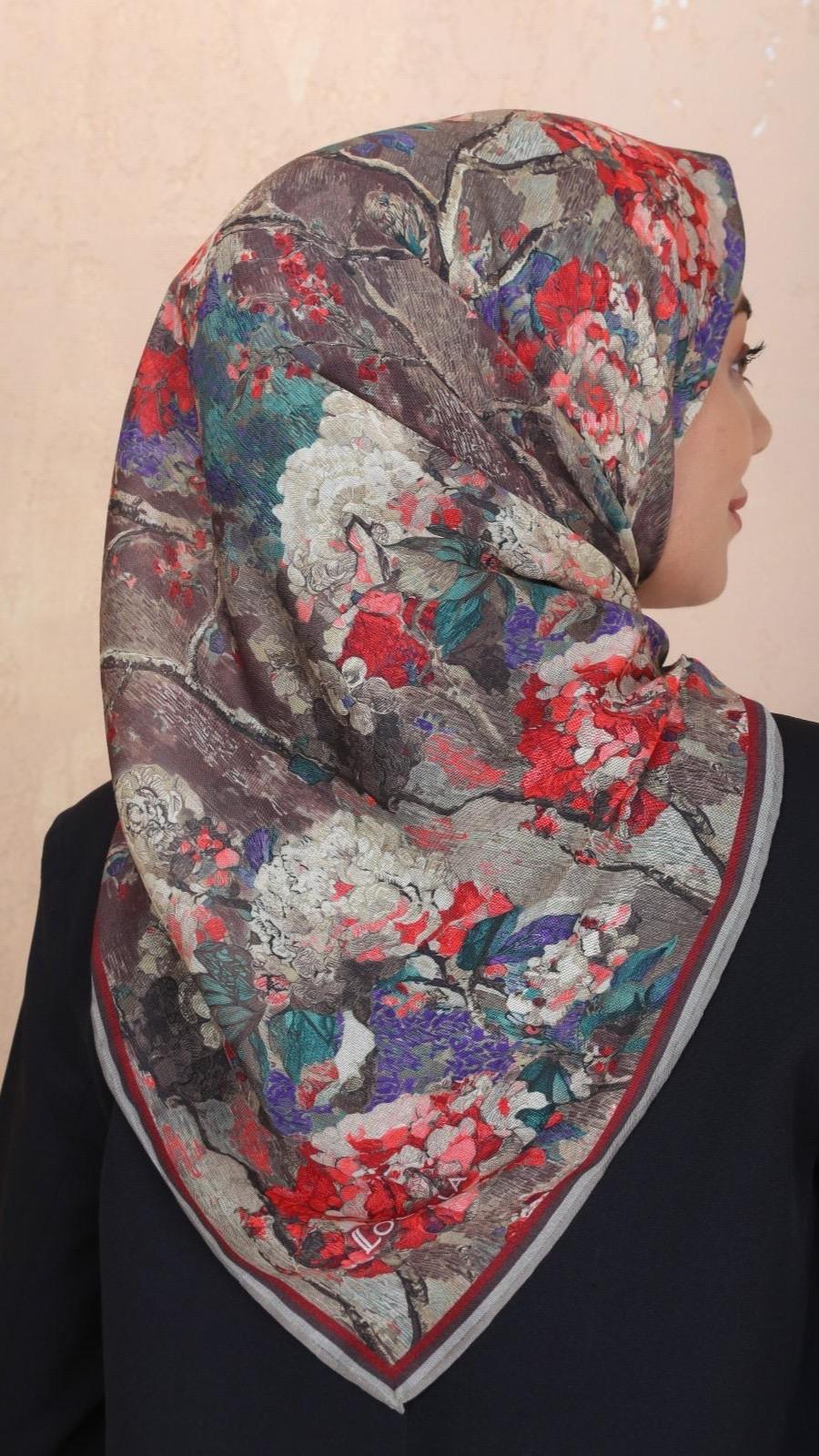 Locella Soft Pamuk Eşarp Kahve-13