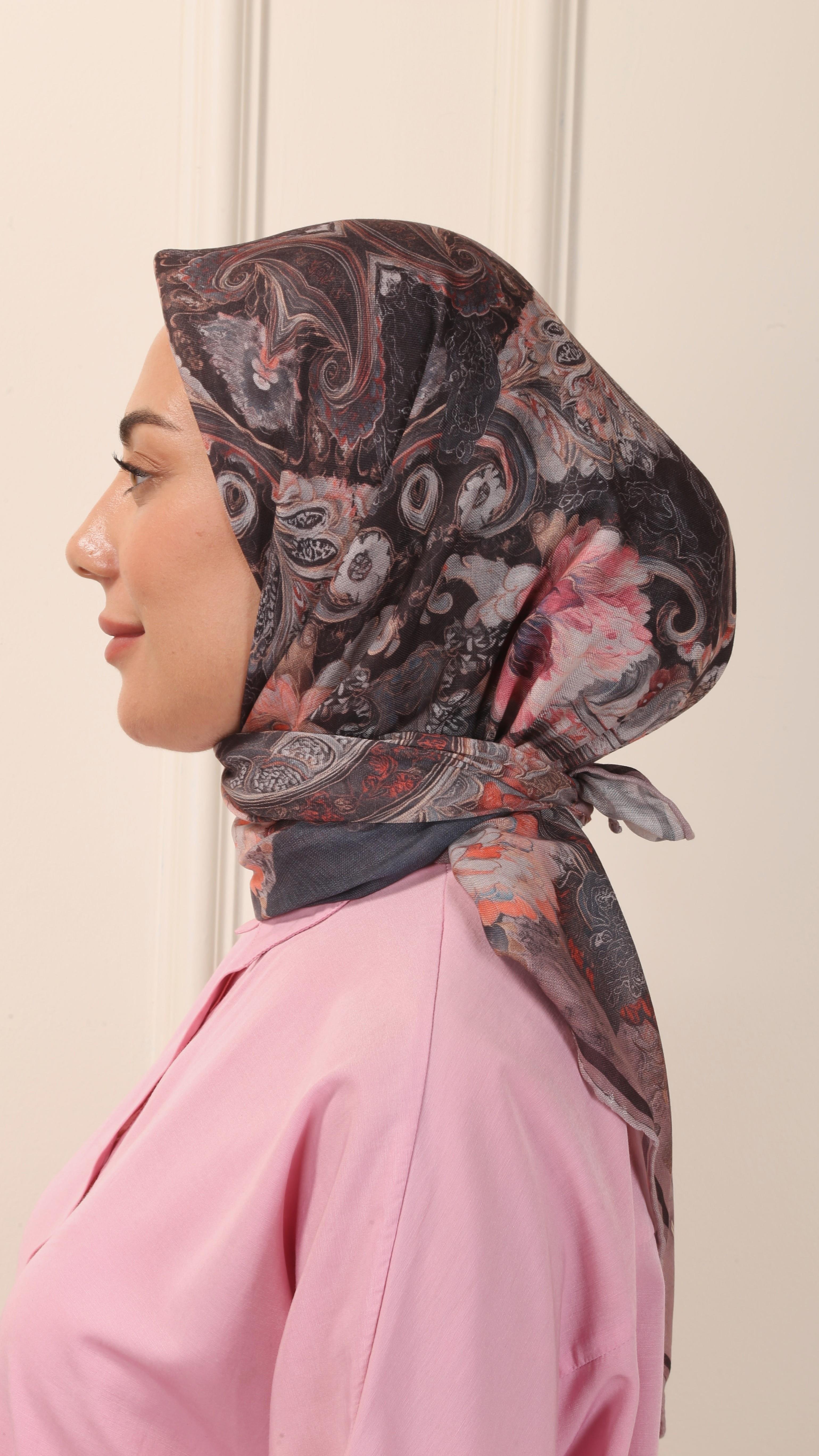 Locella Soft Pamuk Eşarp Gül Kurusu-8