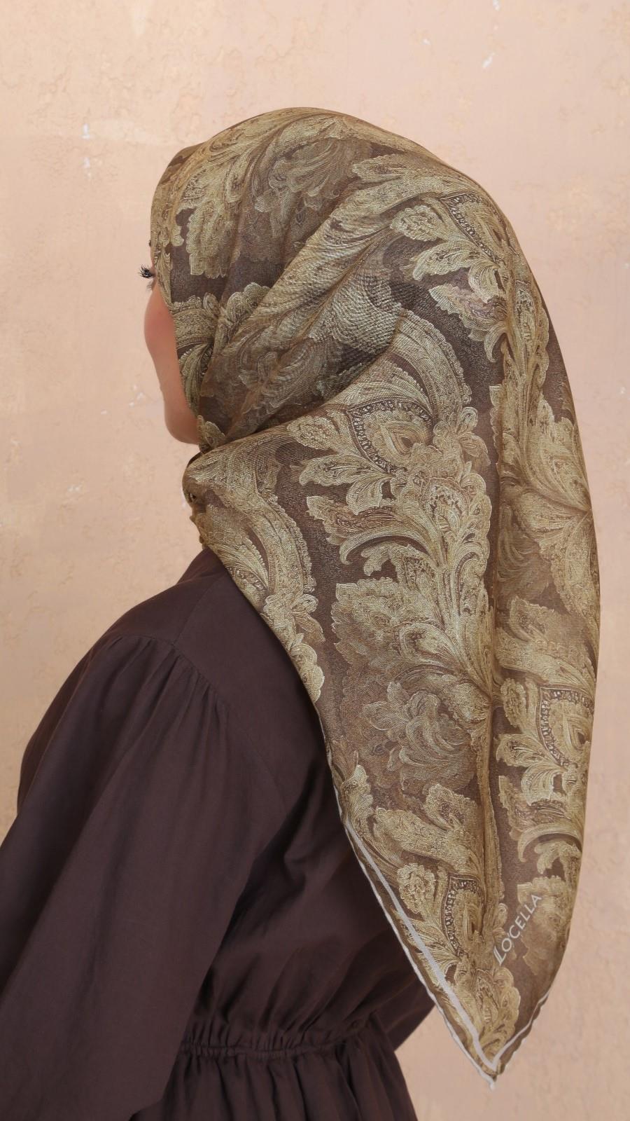 Locella Soft Pamuk Eşarp Yağ Yeşili-10