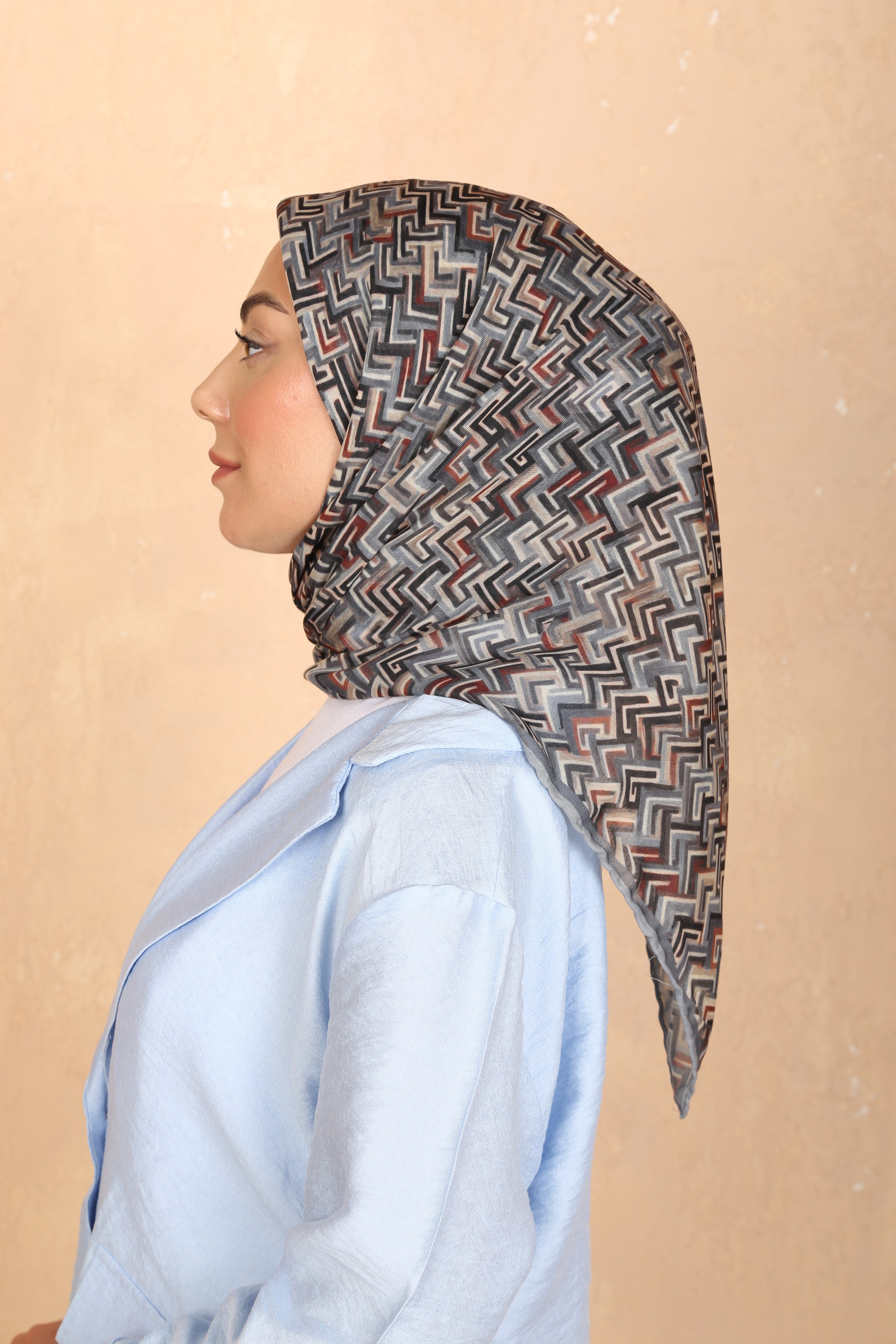 Locella Soft Pamuk Eşarp Gri