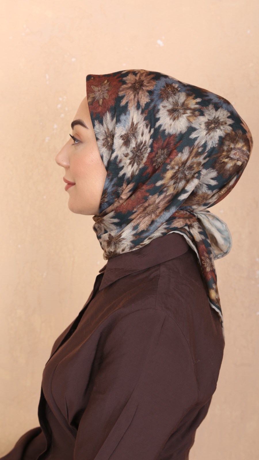 Locella Soft Pamuk Eşarp Petrol