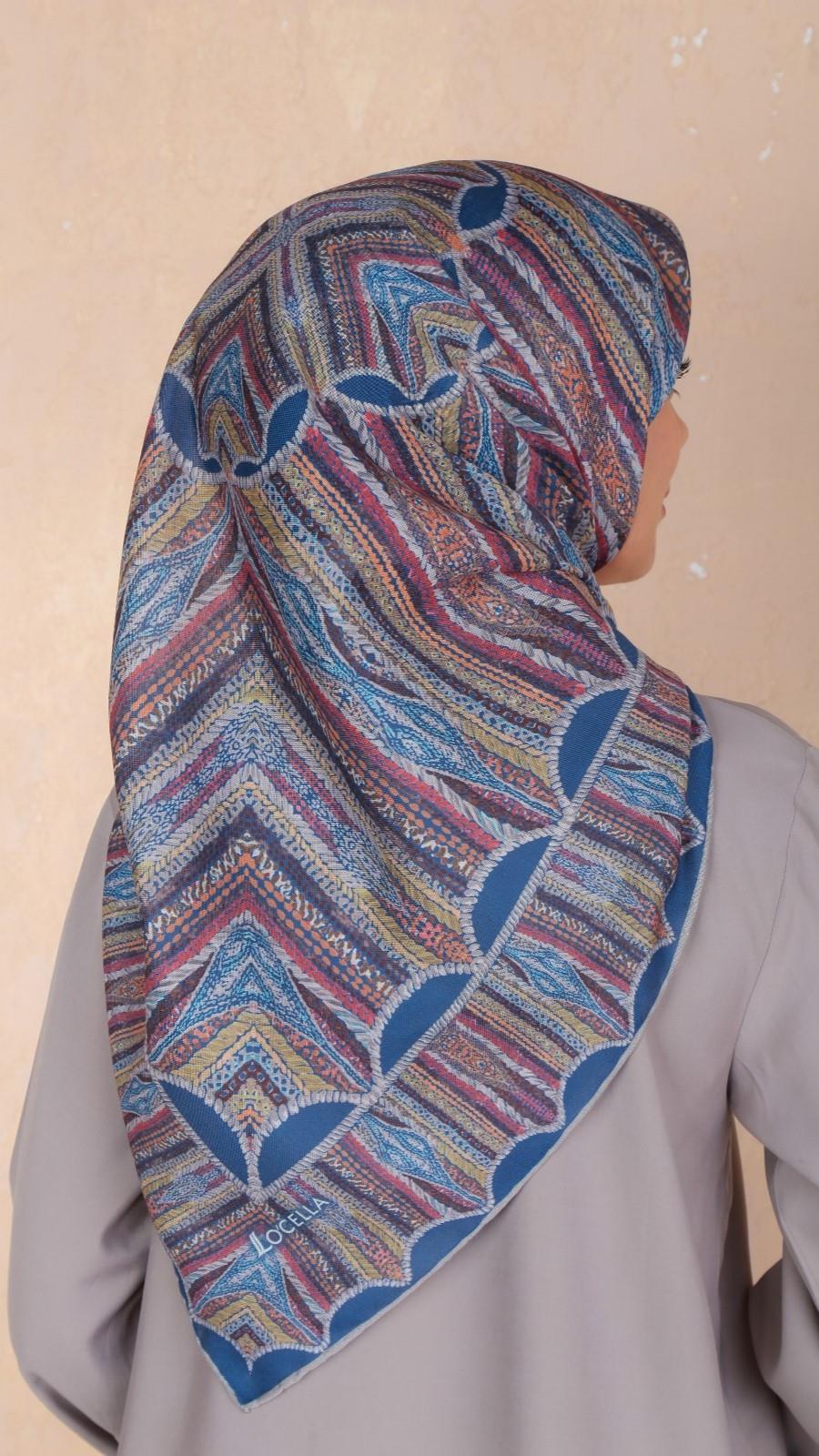 Locella Soft Pamuk Eşarp Petrol-2