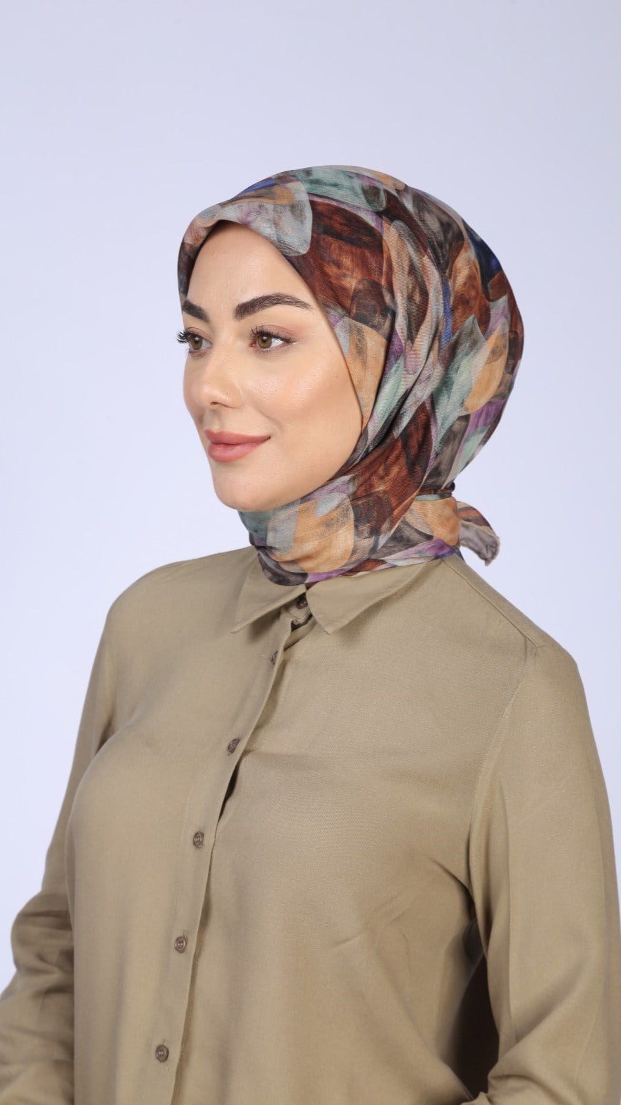 Locella Soft Pamuk Eşarp Kahve
