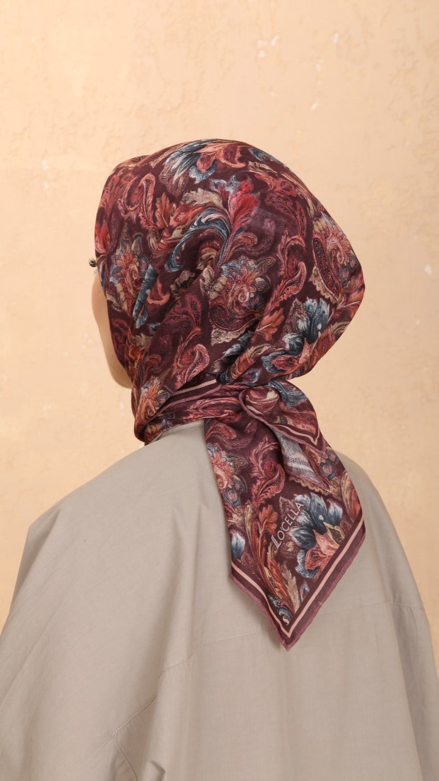 Locella Soft Pamuk Eşarp Bordo