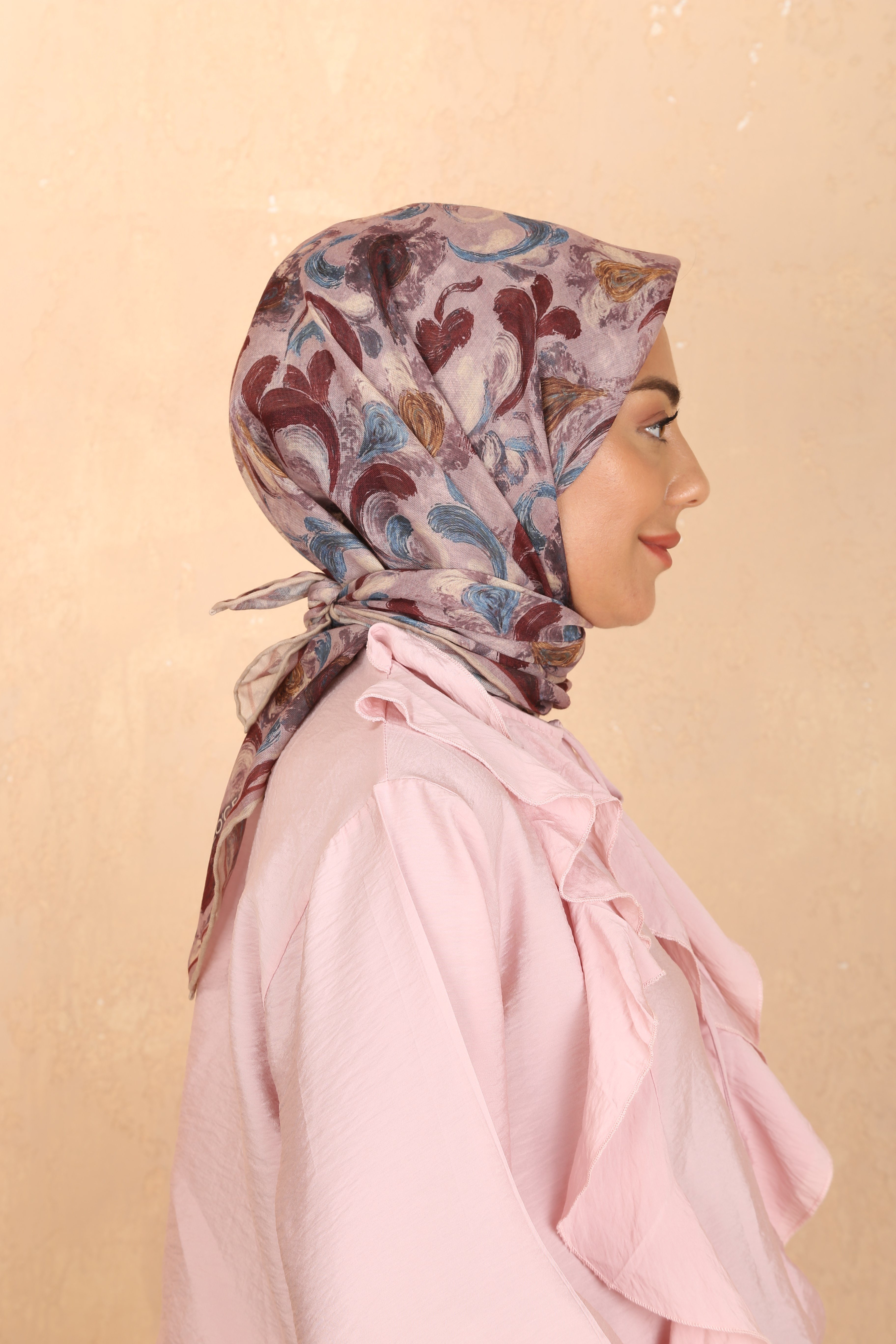 Locella Soft Pamuk Eşarp Gül Kurusu