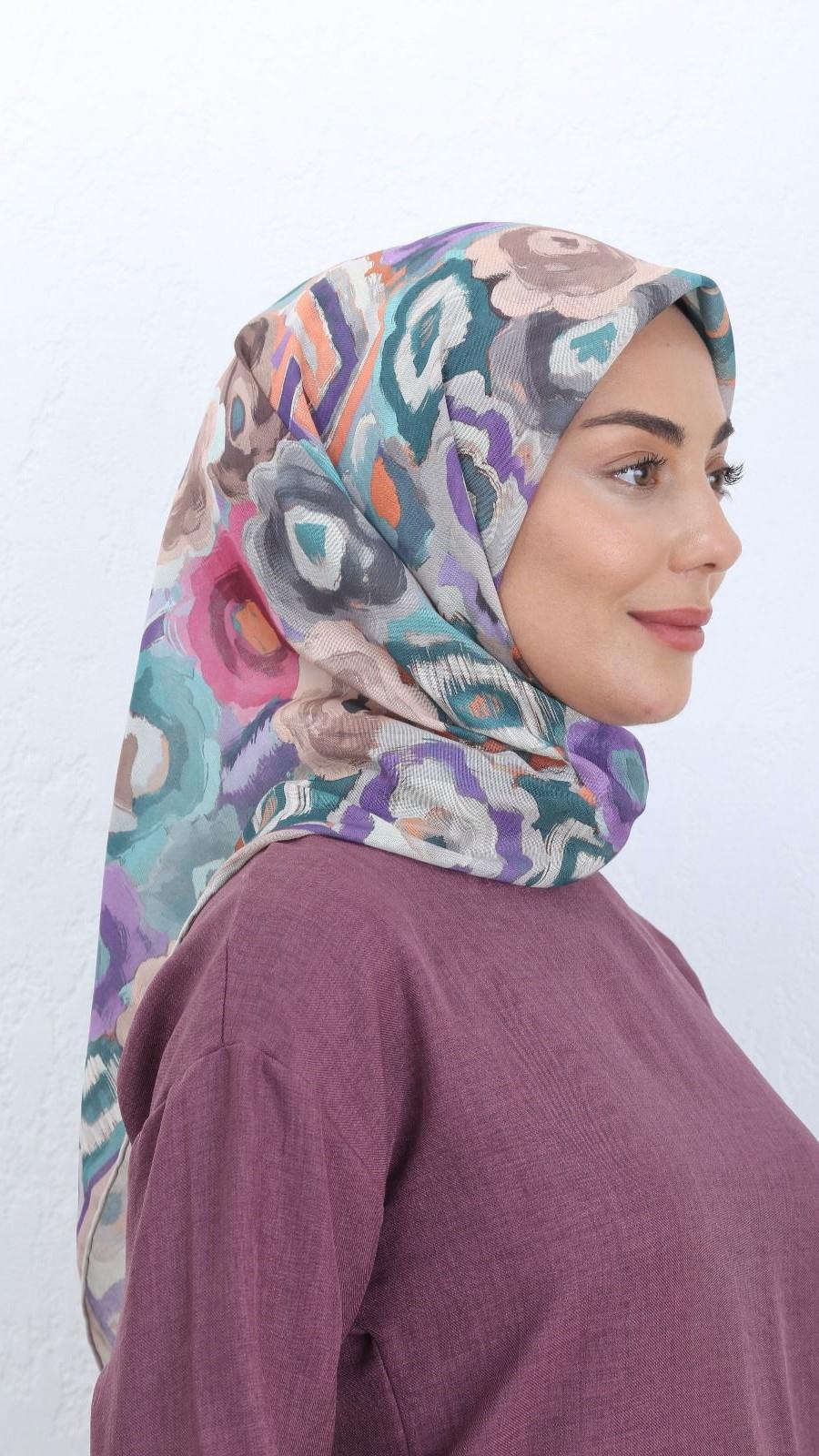 Locella Soft Pamuk Eşarp Bej-3