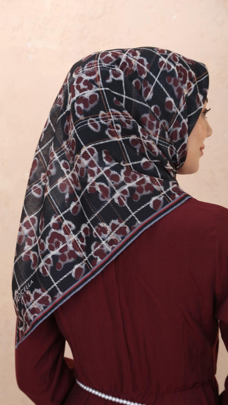 Locella Soft Pamuk Eşarp Siyah-11