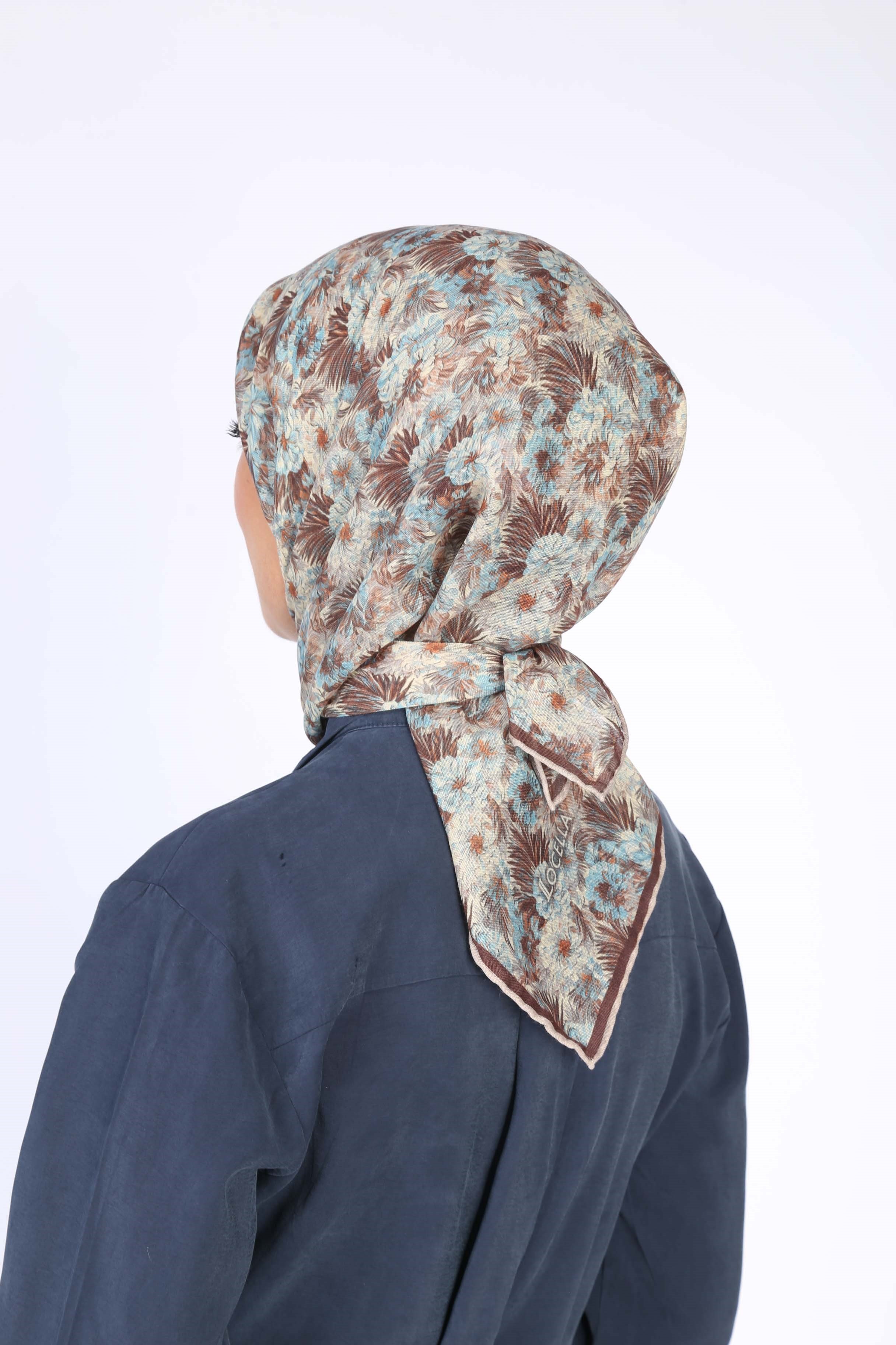 Locella Soft Pamuk Eşarp Kahve