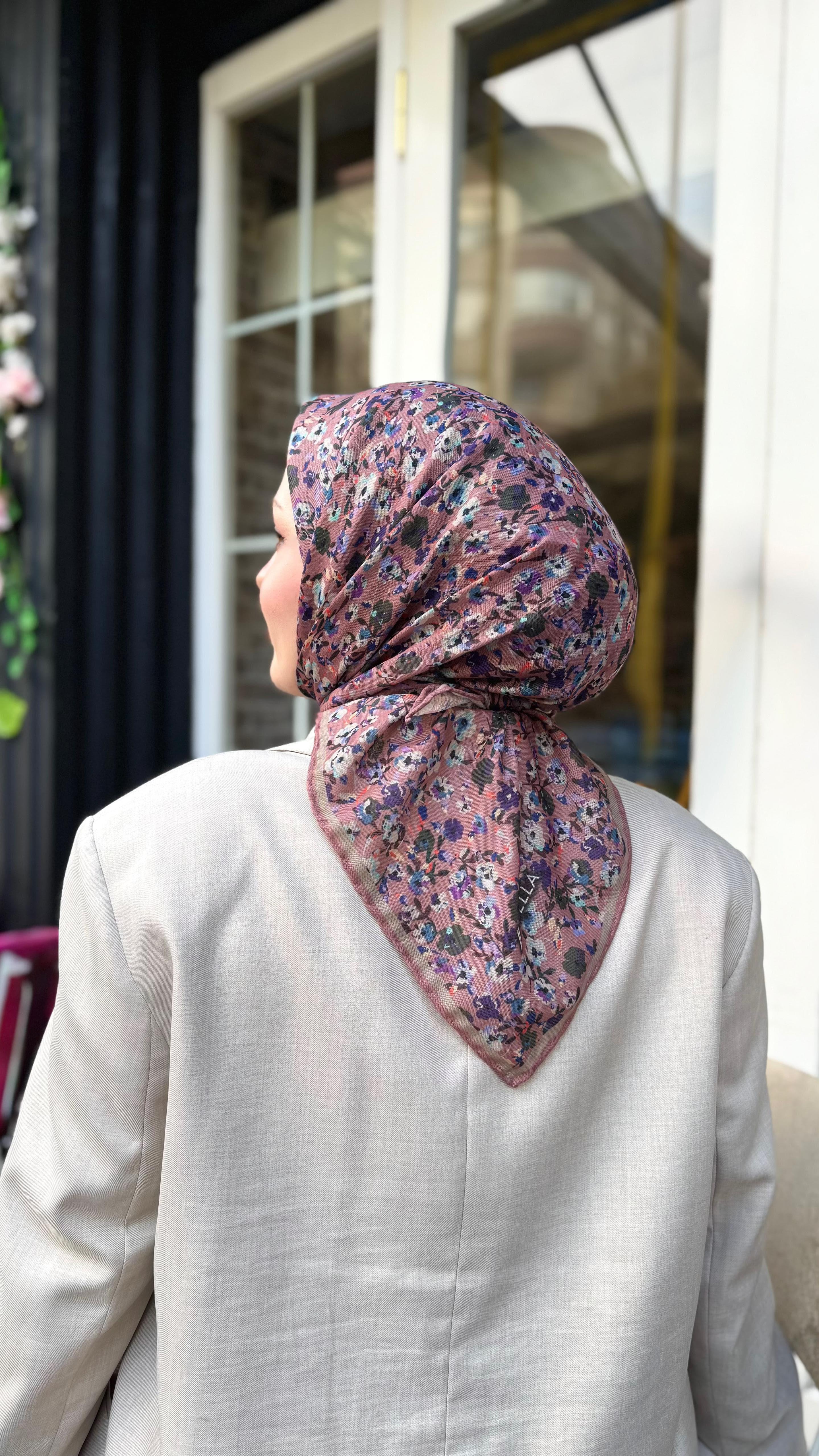 Locella Soft Pamuk Eşarp Pudra-14