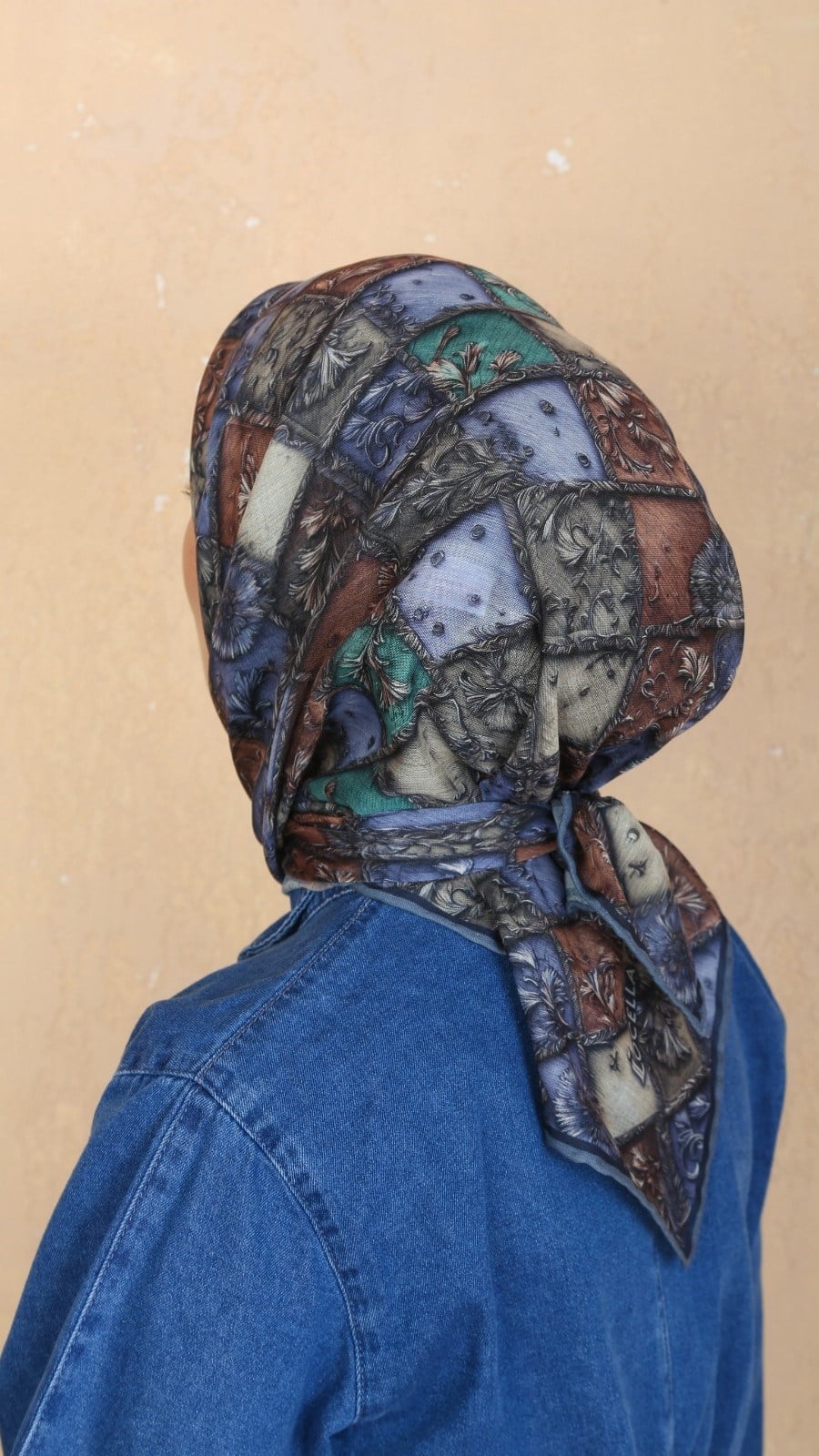 Locella Soft Pamuk Eşarp Lacivert