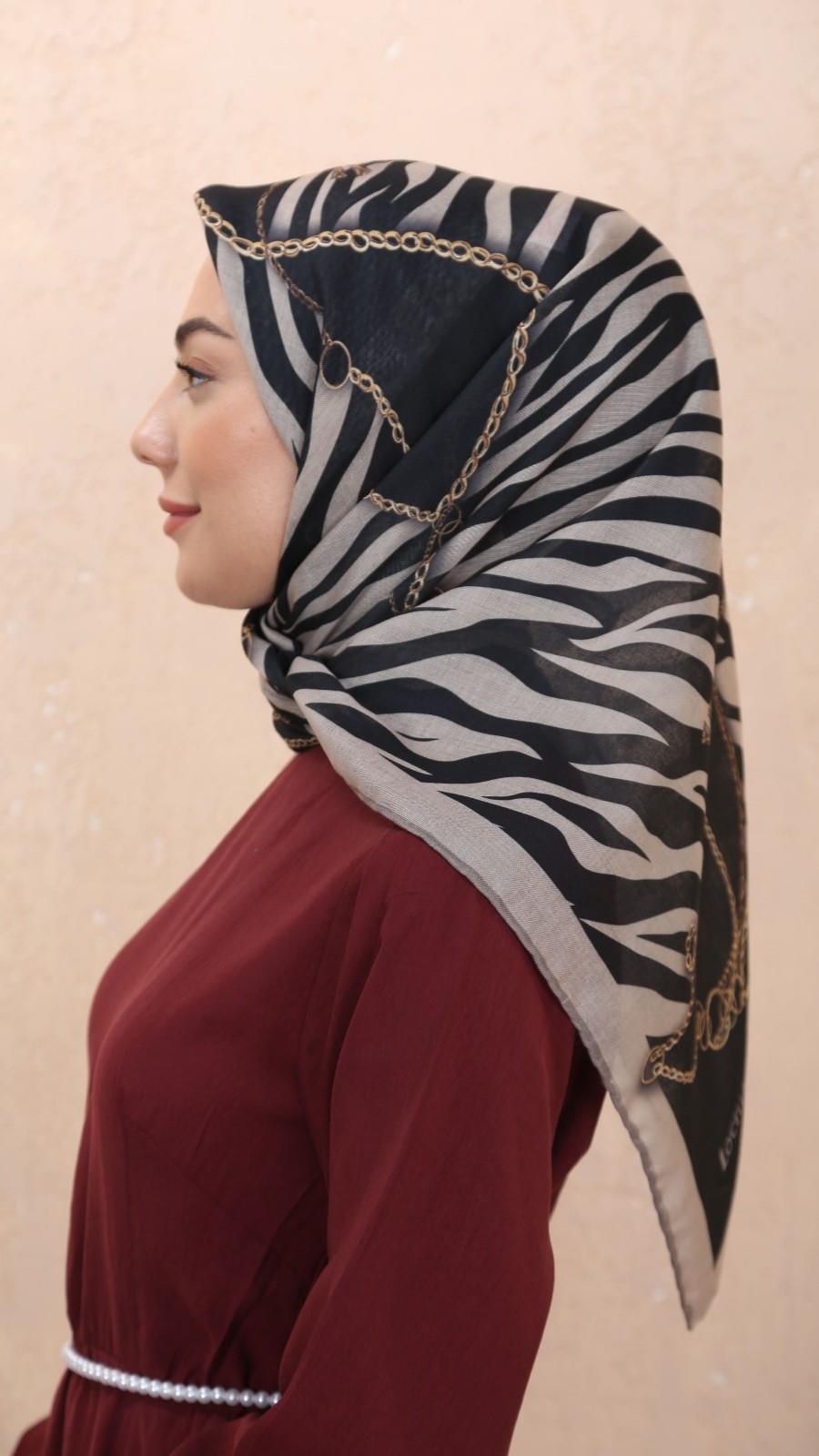 Locella Soft Pamuk Eşarp Siyah-4