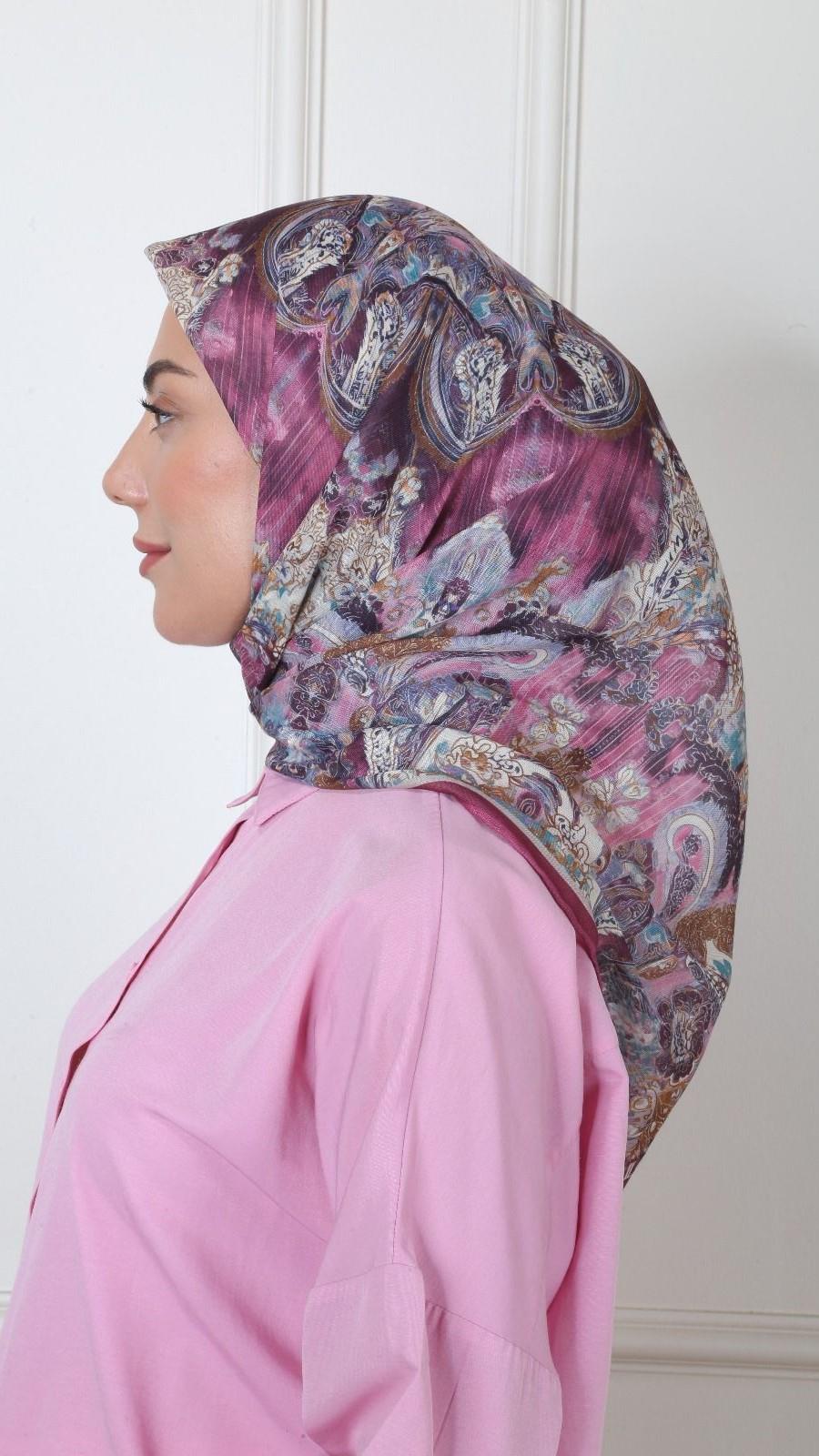 Locella Soft Pamuk Eşarp Mürdüm-2