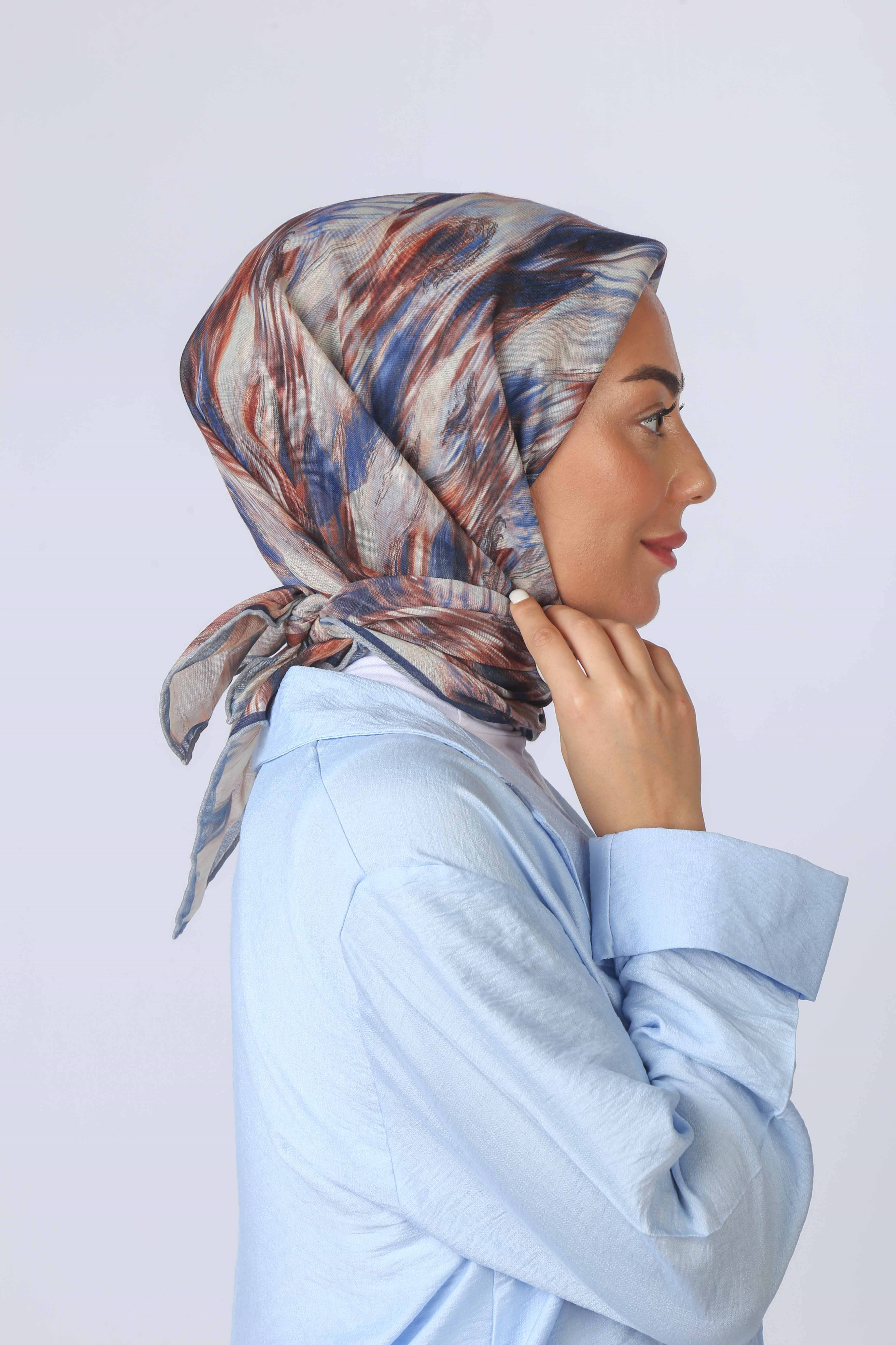 Locella Soft Pamuk Eşarp Lacivert