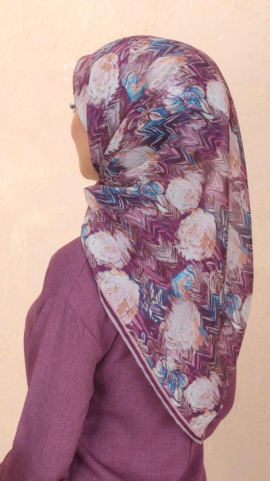 Locella Soft Pamuk Eşarp Mürdüm-10