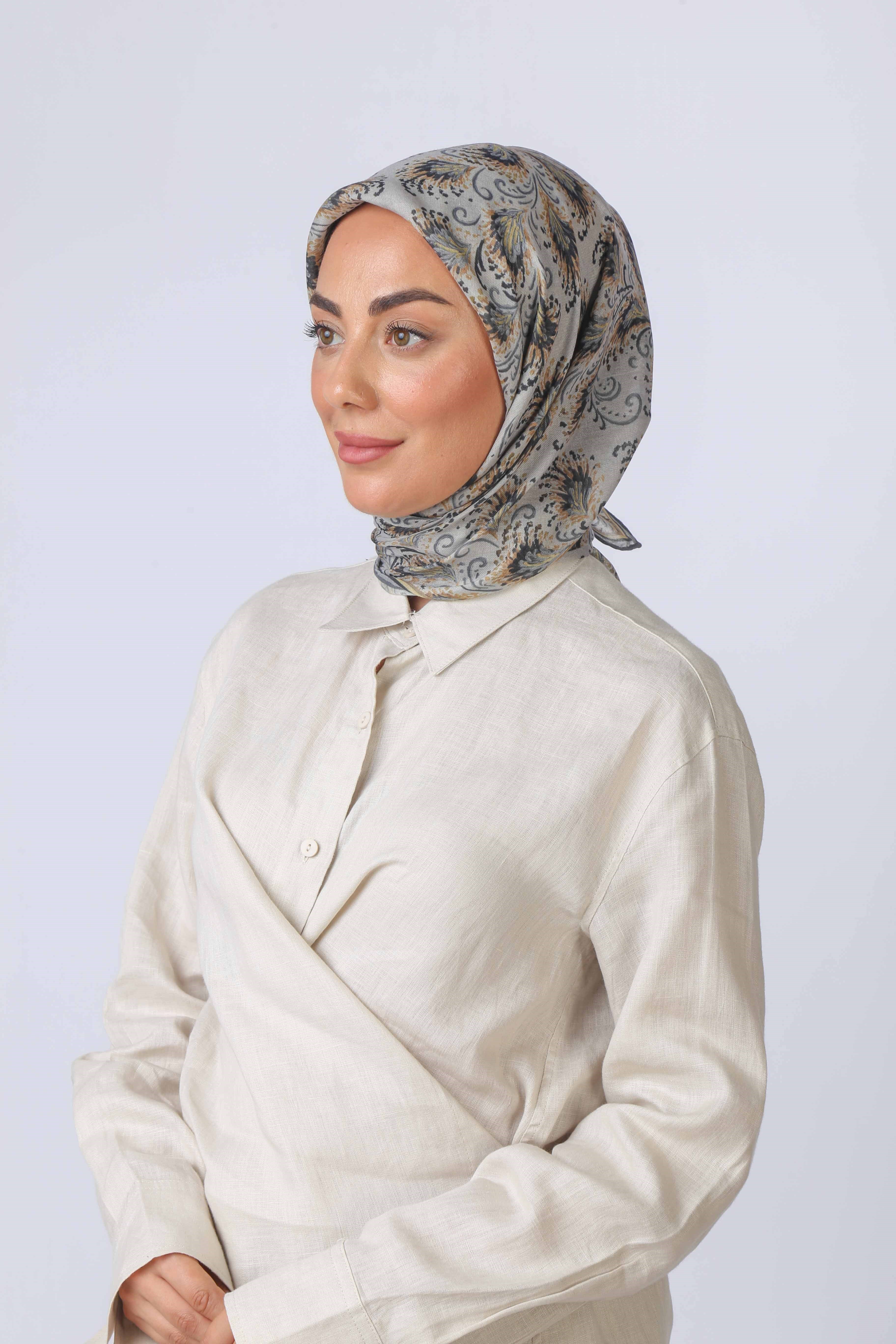 Locella Soft Pamuk Eşarp Gri