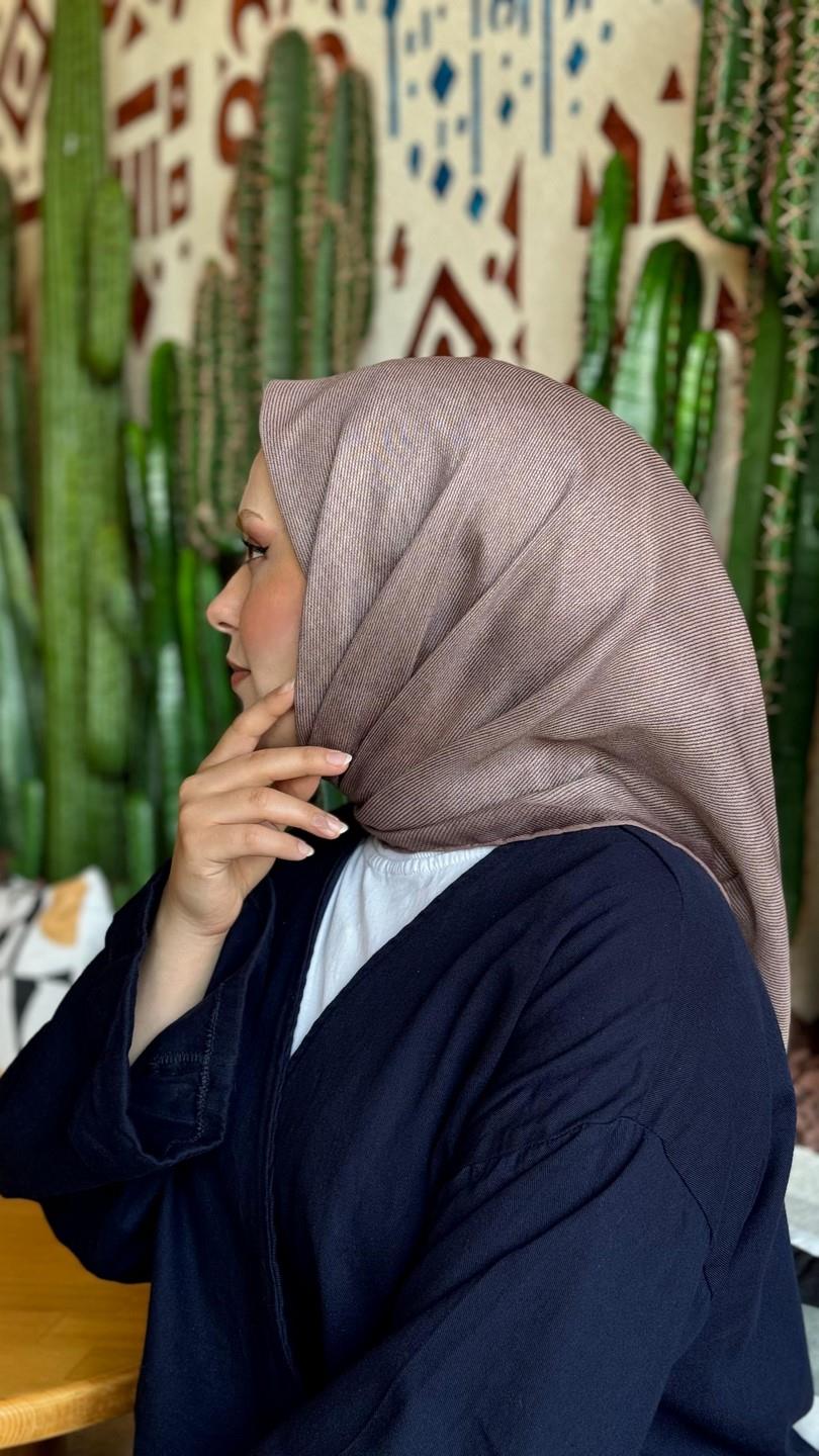 Locella Soft Pamuk Eşarp Sütlü Kahve-3